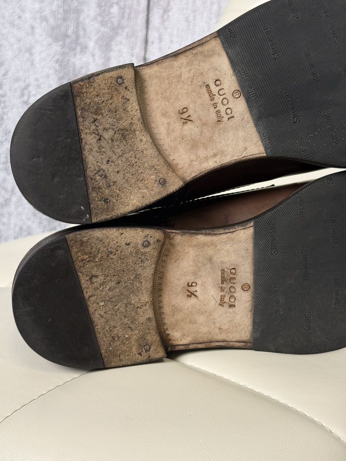Gucci Gucci Men's Brown Leather Cap-Toe Semi-Brogue Derby Shoes Size US 10.5 / EU 43-44 - 19 Thumbnail