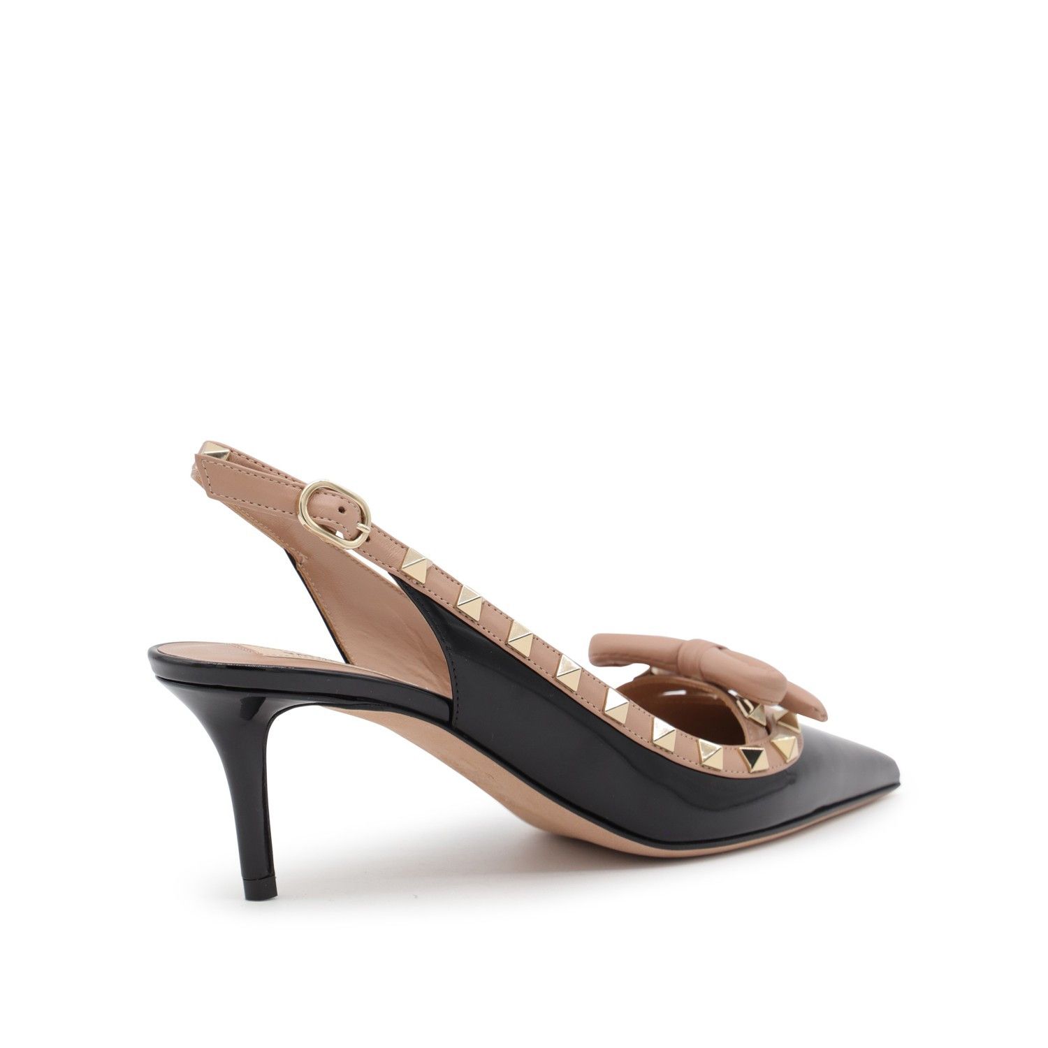 Valentino o1s22i1n0924 Rockstud Slingback Pumps in Black Size US 8 / IT 38 - 3 Thumbnail