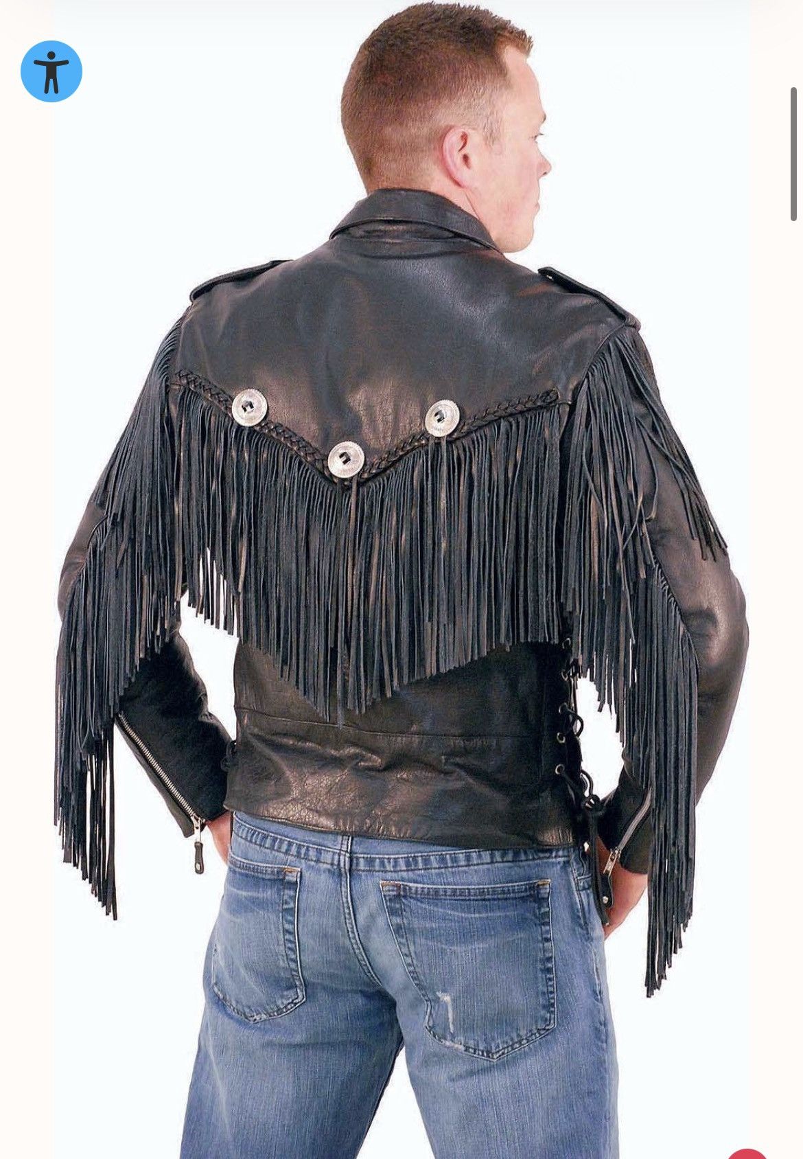 Vintage Fringed Leather Jacket. Size 42 Size US M / EU 48-50 / 2 - 3 Thumbnail