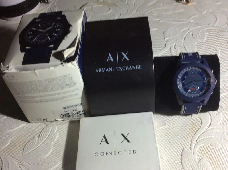 Armani Exchange Armina men's connected blue rubber strap watch Size ONE SIZE - 2 Thumbnail