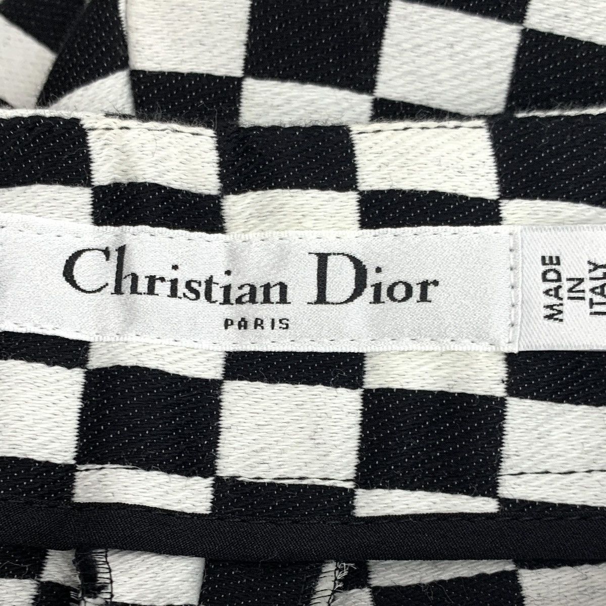 Dior Dior black and white colorblocked checkerboard cotton shorts Size 25" / US 0 / IT 36 - 5 Thumbnail