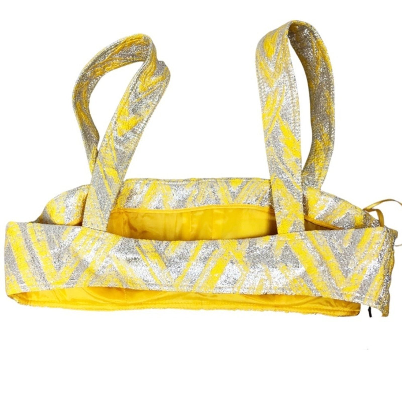 Moschino New with tag Moschino Couture Metallic Cropped Blouse Bra Size M / US 6-8 / IT 42-44 - 12 Thumbnail