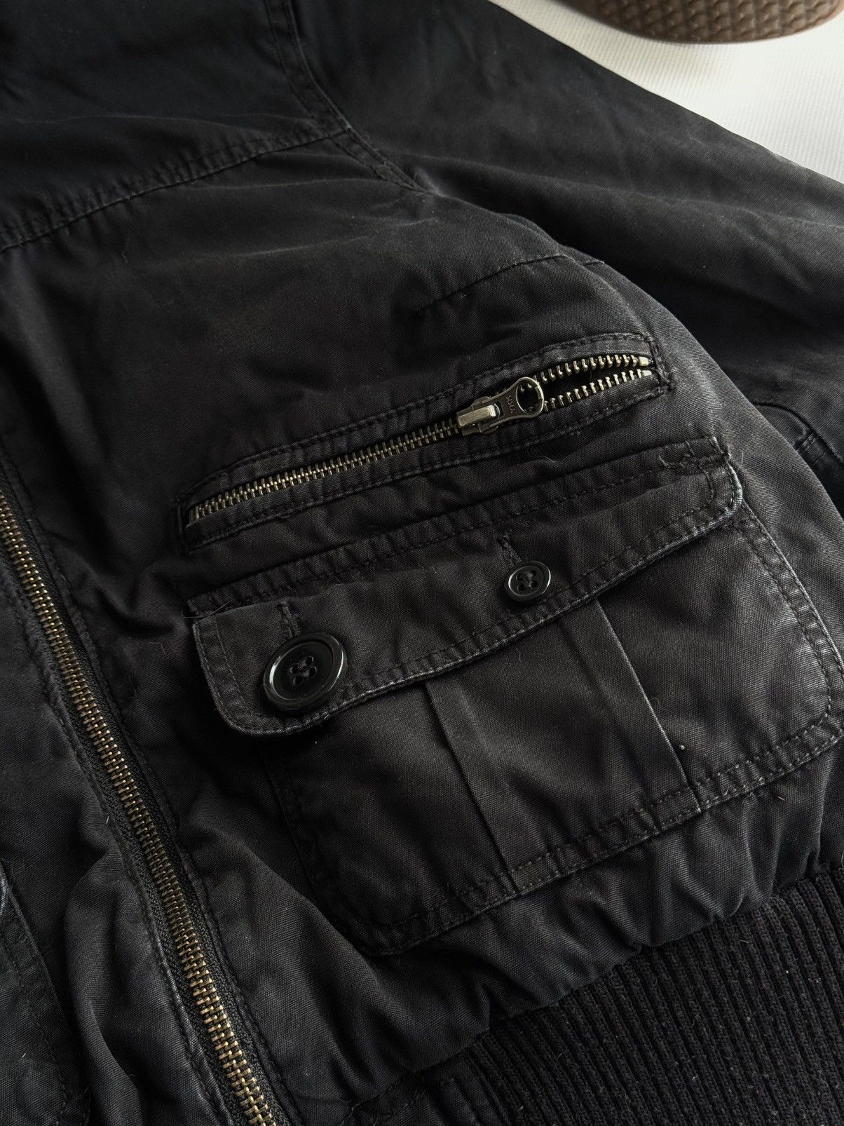 If Six Was Nine Vintage Y2K MkBomber Motorcycle Fur Collar Avantgarde Jacket Size US M / EU 48-50 / 2 - 8 Thumbnail