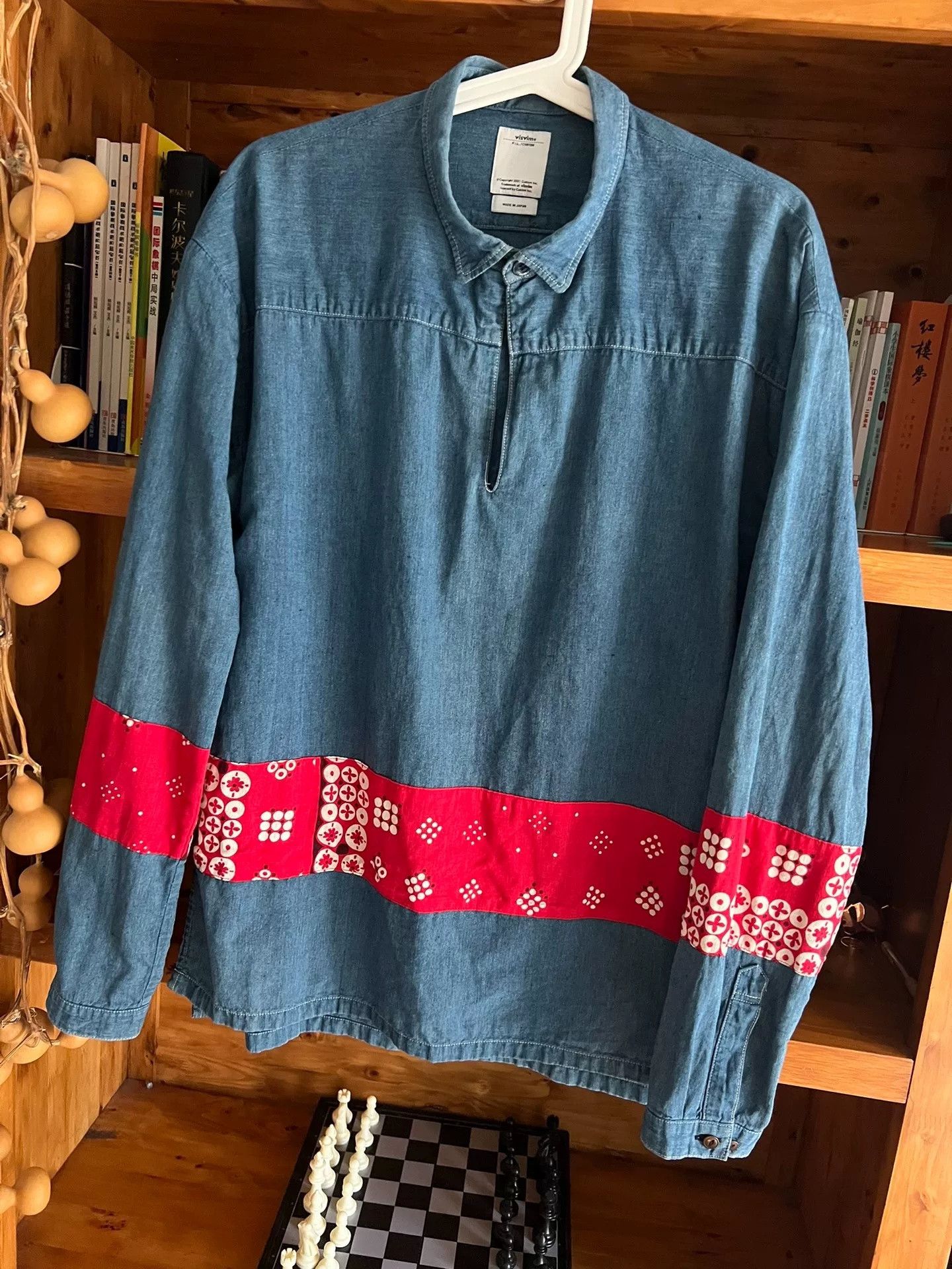 Visvim Visvim Kerchief Border Tunic Indigo 2015 Size US M / EU 48-50 / 2 - 3 Thumbnail