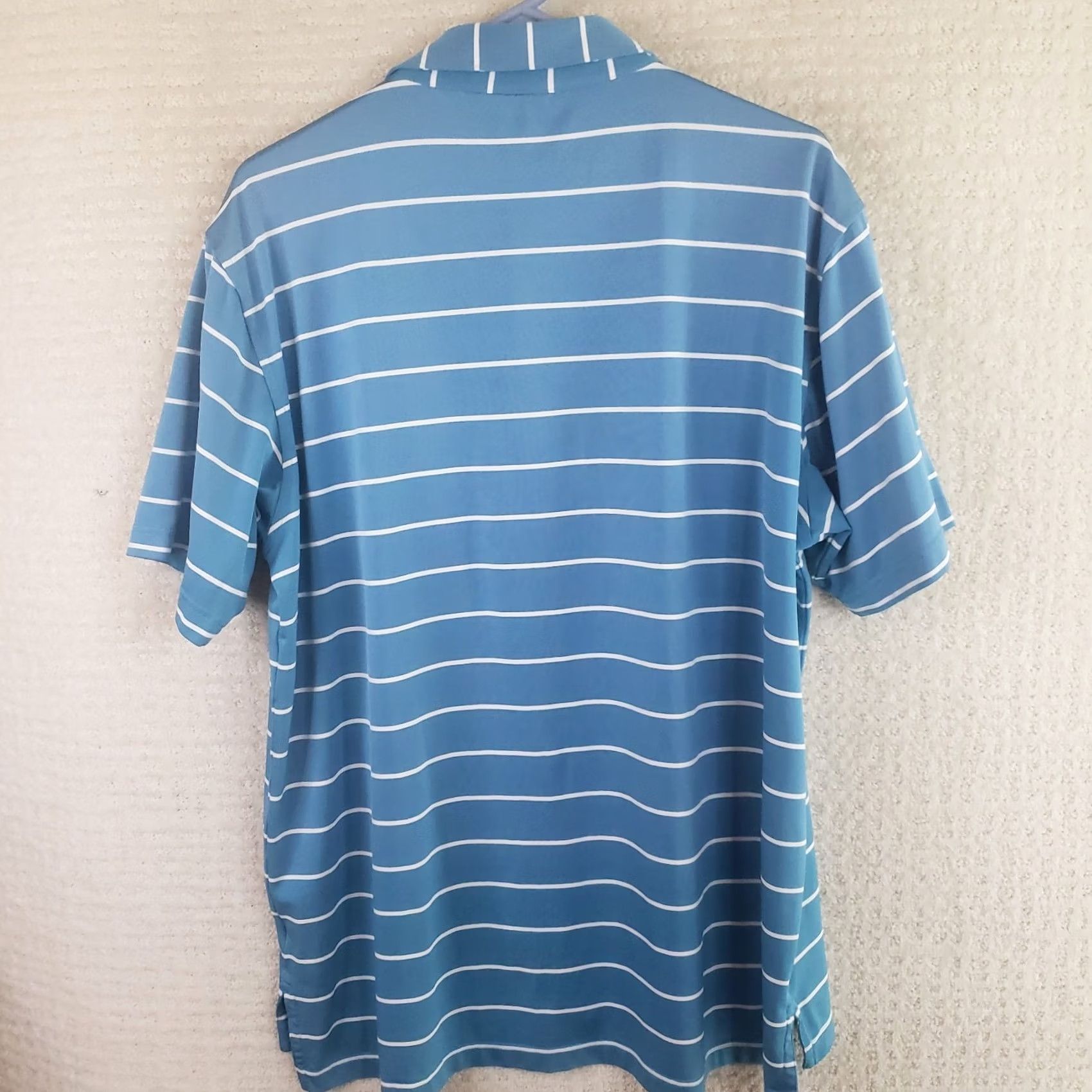 Peter Millar Peter Millar Summer Comfort Polo Shirt Mens L Blue White Striped Button-Up Polo Shirt Golf Style Casual Workwear Size US L / EU 52-54 / 3 - 7 Thumbnail
