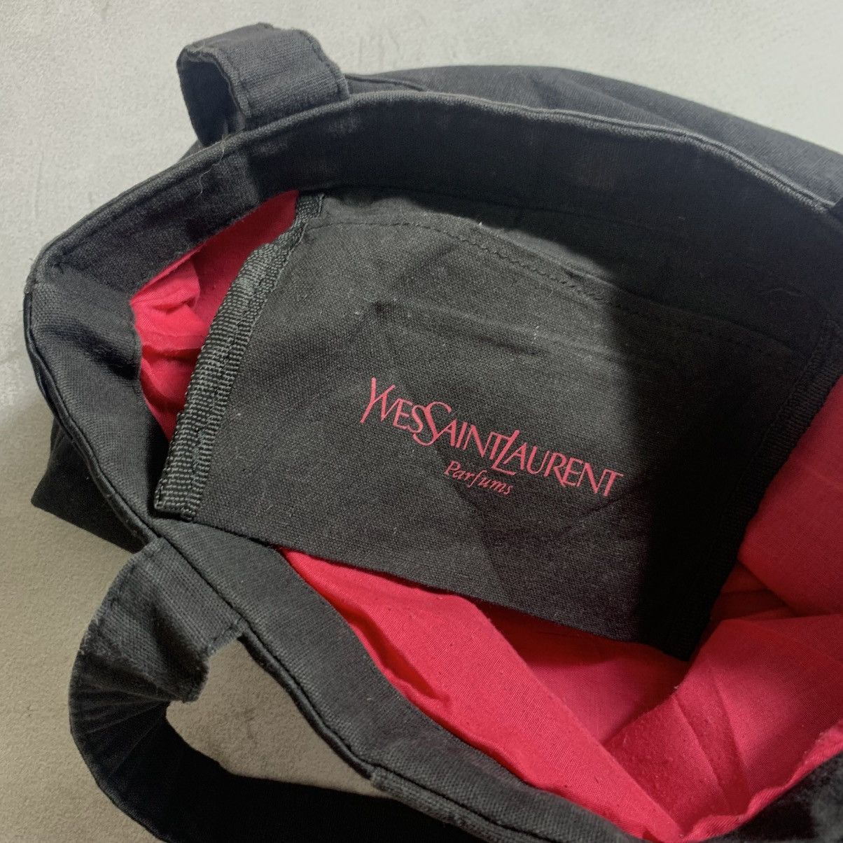 Yves Saint Laurent Yves Saint Laurent Parfums Black Canvas Totebag Size ONE SIZE - 4 Thumbnail