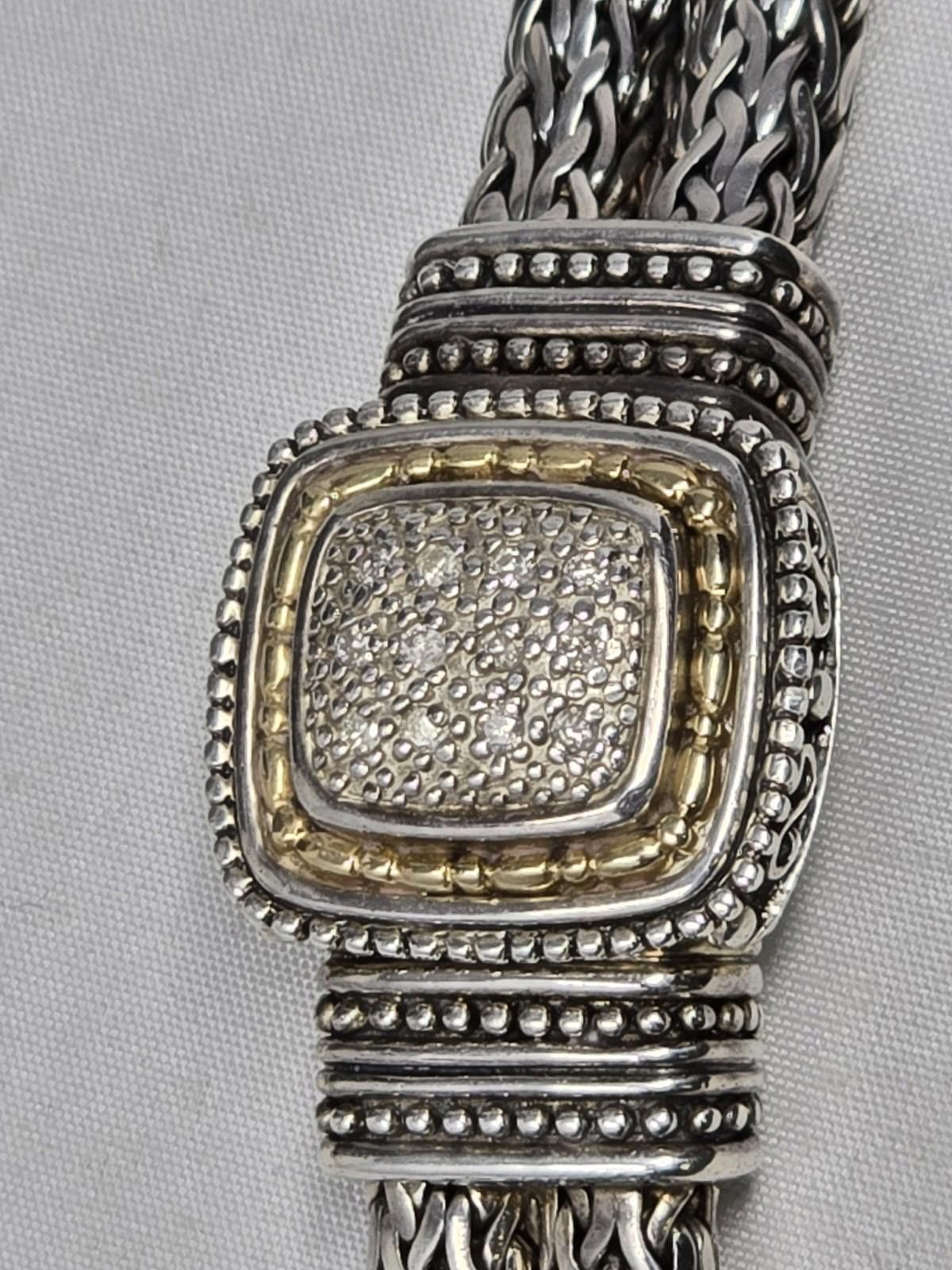 Other Gabrielle Bruni 925 & 14K Double Wheat Diamond Bracelet Size ONE SIZE - 8 Thumbnail