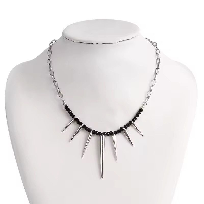 Jewelry Hip Hop Rivet Necklace Cone Pendant Size ONE SIZE - 3 Thumbnail