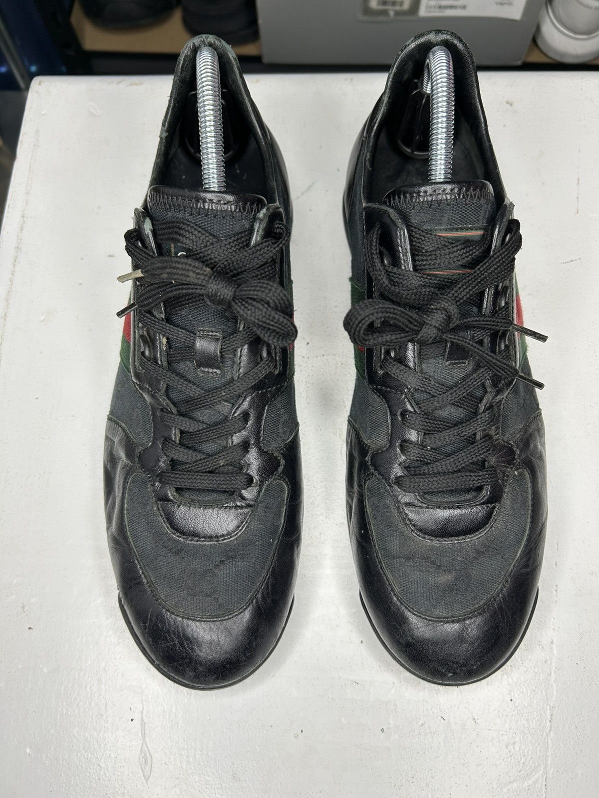 Gucci Gucci GG Web Stripe Mens Size 9G / 9.5 US Mens Black Sneaker Size US 9.5 / EU 42-43 - 2 Thumbnail