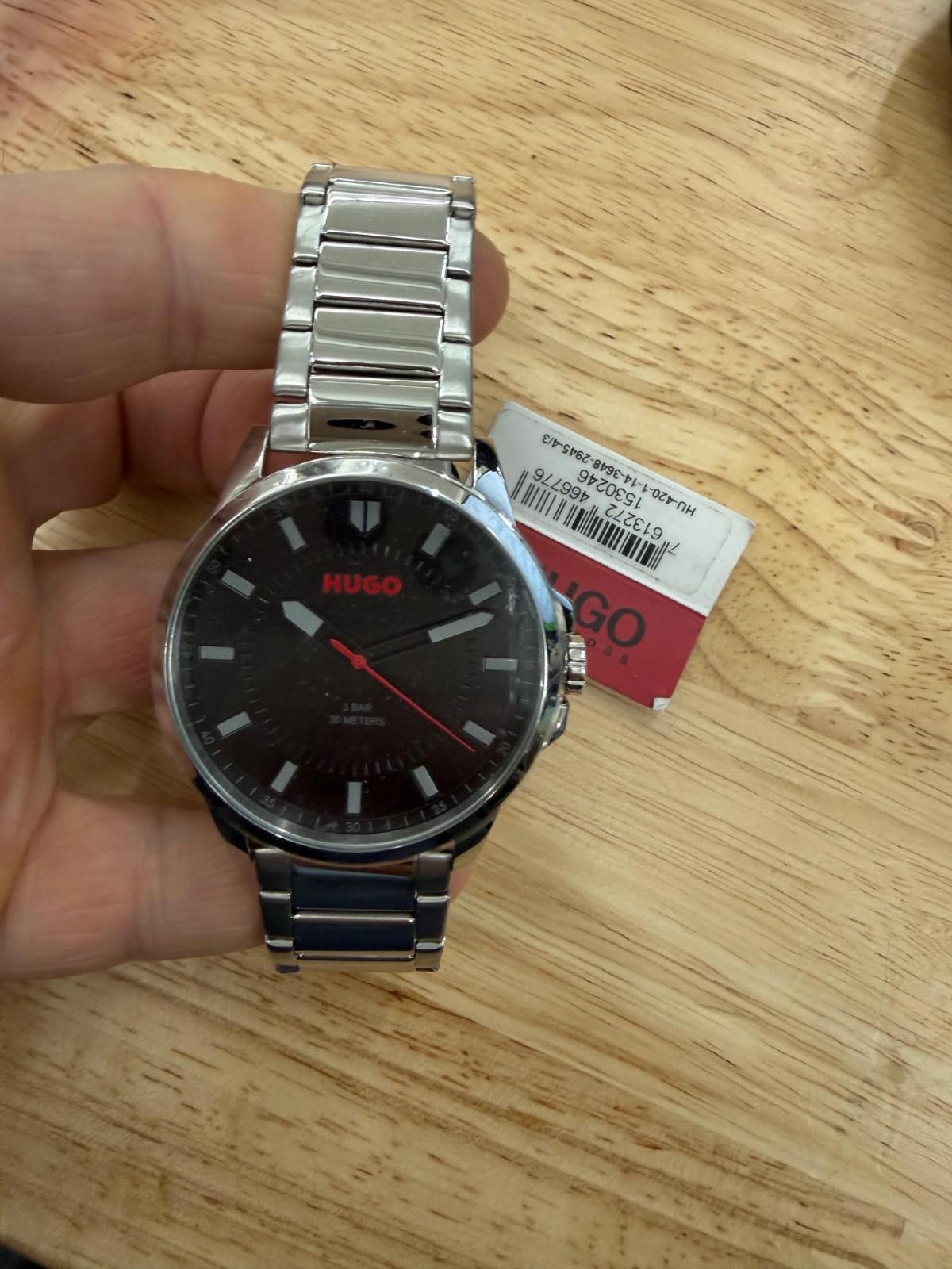 Hugo Boss Hugo Boss Men's First Silver-Tone Stainless Steel Watch Size ONE SIZE - 4 Thumbnail