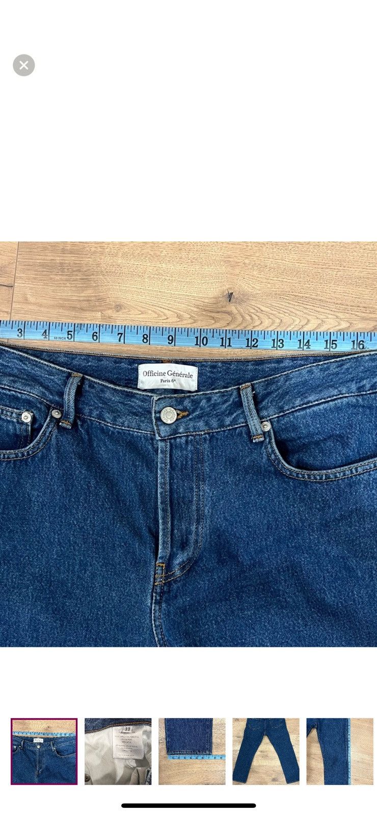 Officine Generale Officine Generale “Kurt” Slim-Fit Jeans Size US 33 - 2 Thumbnail