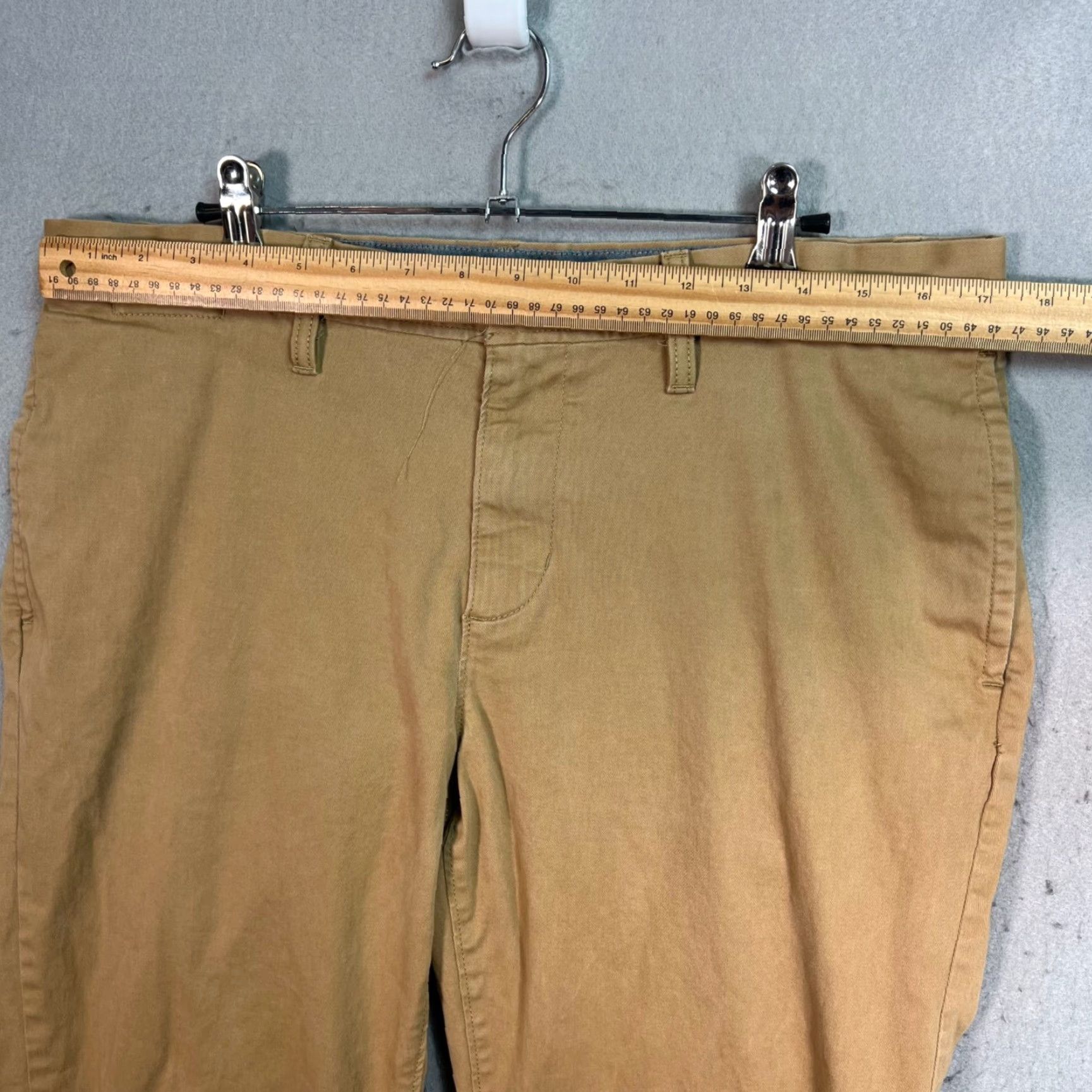 Vintage Wallin & Bros. Mens Tan Chino Pants Size 34 x 32 Cotton Blend Straight Leg Size US 34 / EU 50 - 6 Thumbnail