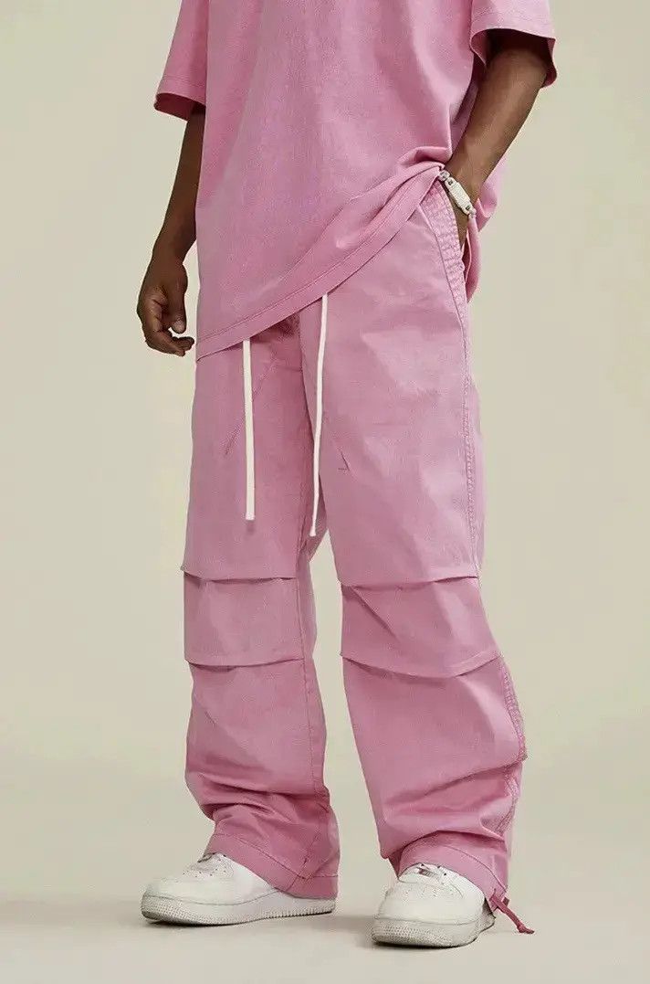 Japanese Brand × Jean Pink Stacked Sweatpants y2k streetwear retro style Size US 32 / EU 48 - 1 Thumbnail