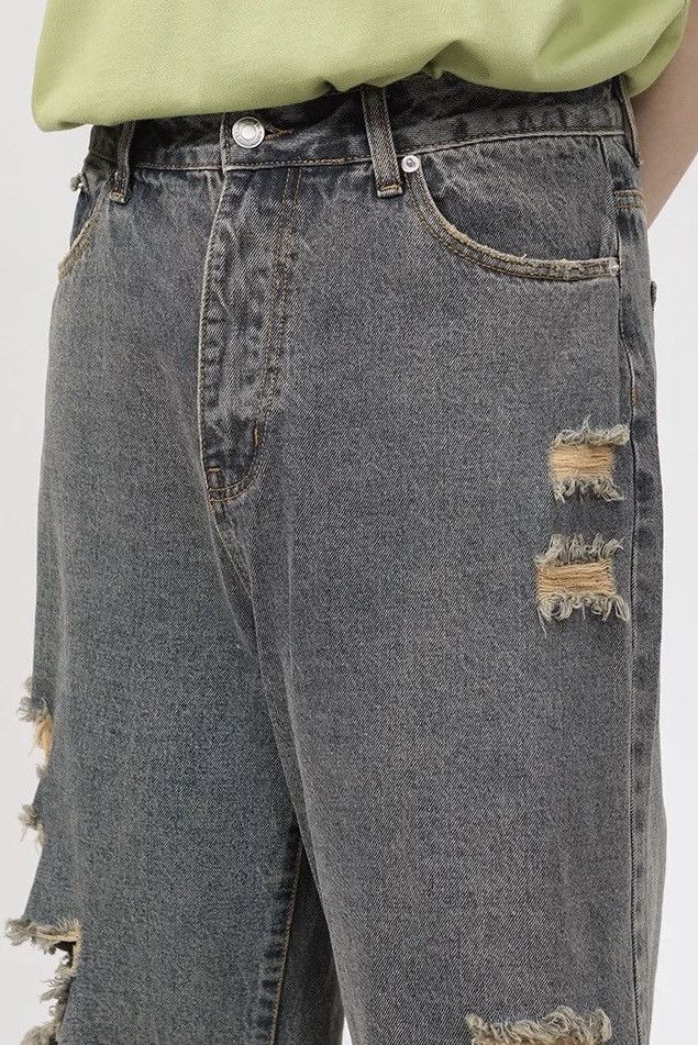 Japanese Brand Distressed denim hole jeans y2k pants Size US 30 / EU 46 - 6 Thumbnail