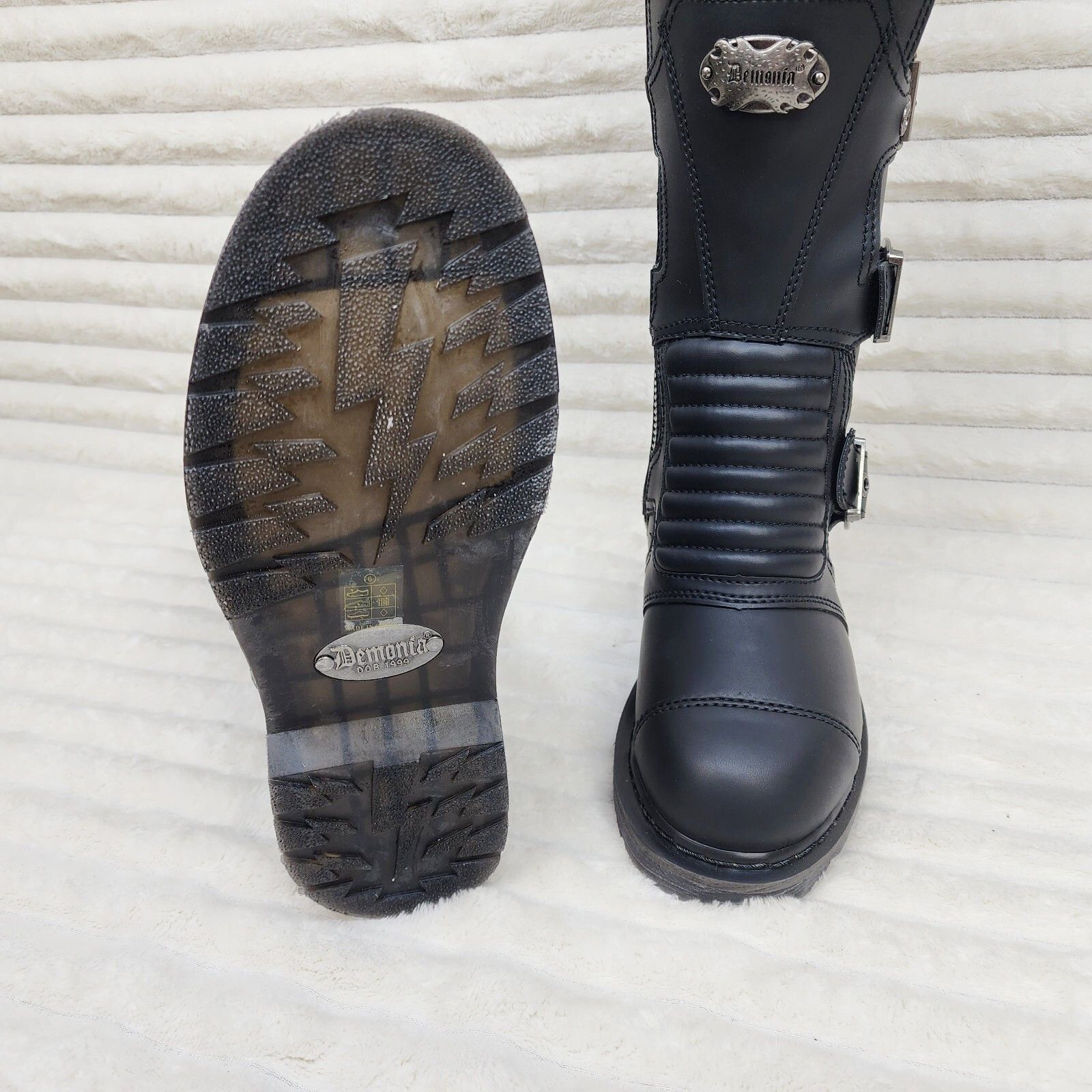 Other Bolt 405 Goth Combat Biker Knee Boots Black Matte Men Sizes Size US 12 / EU 45 - 6 Thumbnail