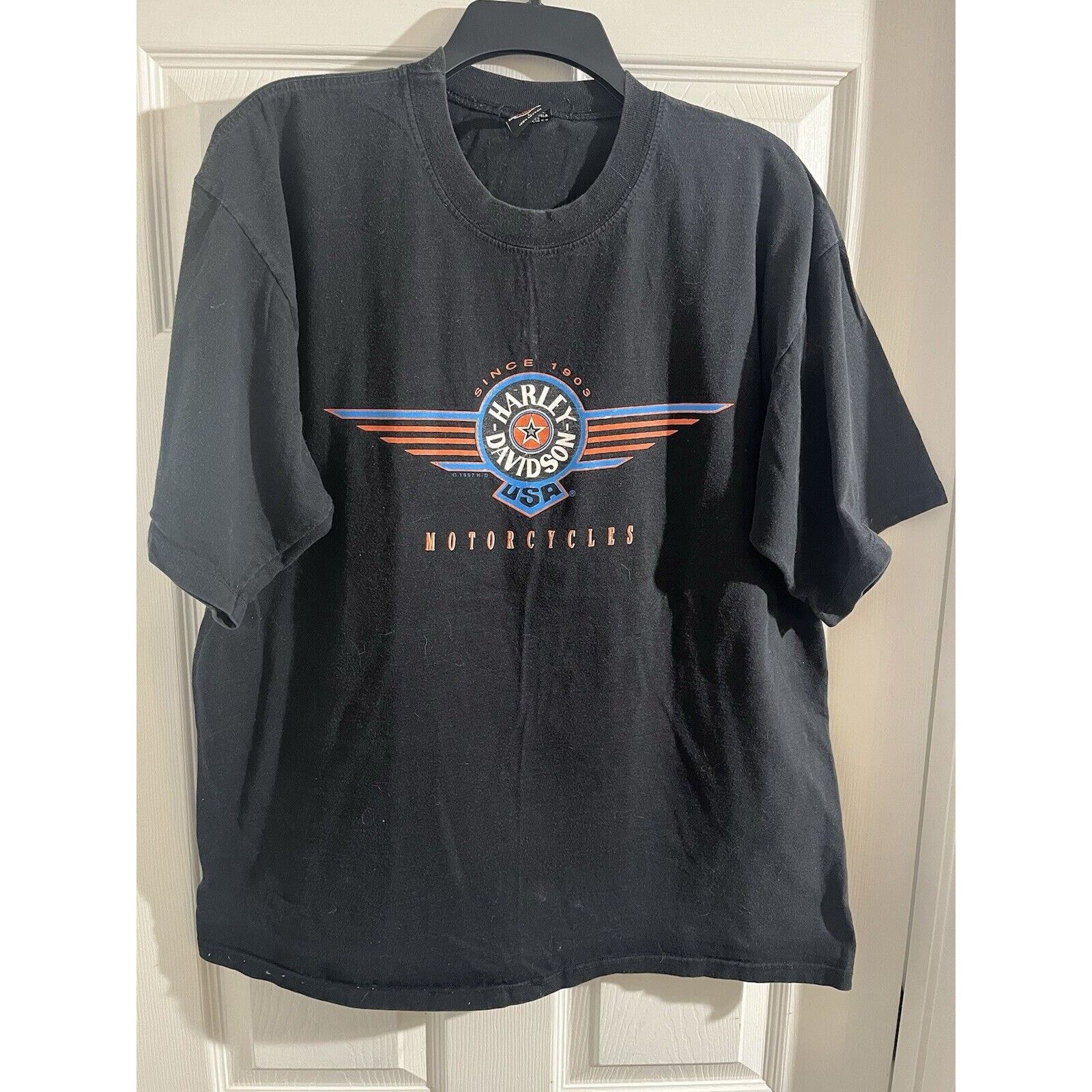 Harley Davidson Vtg Harley Davidson Super Bikes N.V. St. Maarten N.A. Sz Lg Size US L / EU 52-54 / 3 - 1 Thumbnail