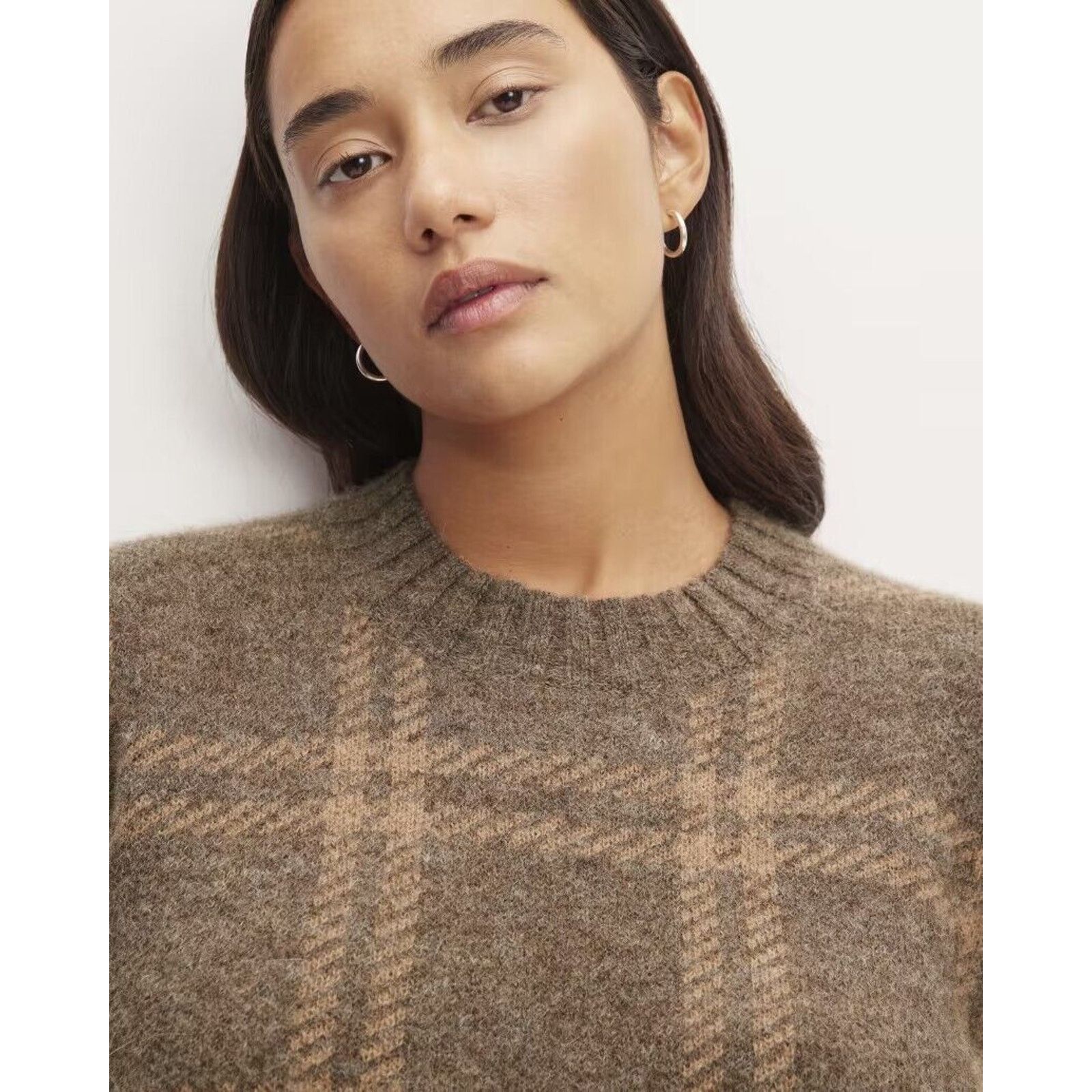 Everlane Everlane Womens The Alpaca Crew Neck Cropp Sweater Cocoa S Size S / US 4 / IT 40 - 2 Thumbnail