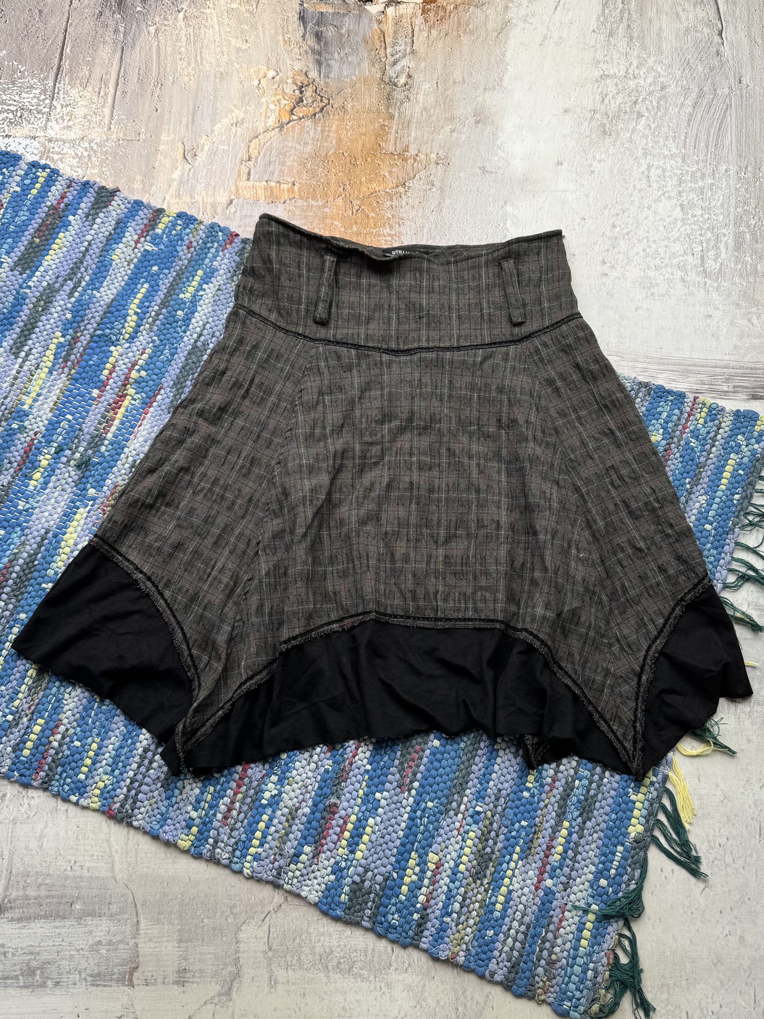 Japanese Brand Vintage Asymmetry Midi Flare Skirt A734(601) Size 30" / US 8 / IT 44 - 1 Thumbnail