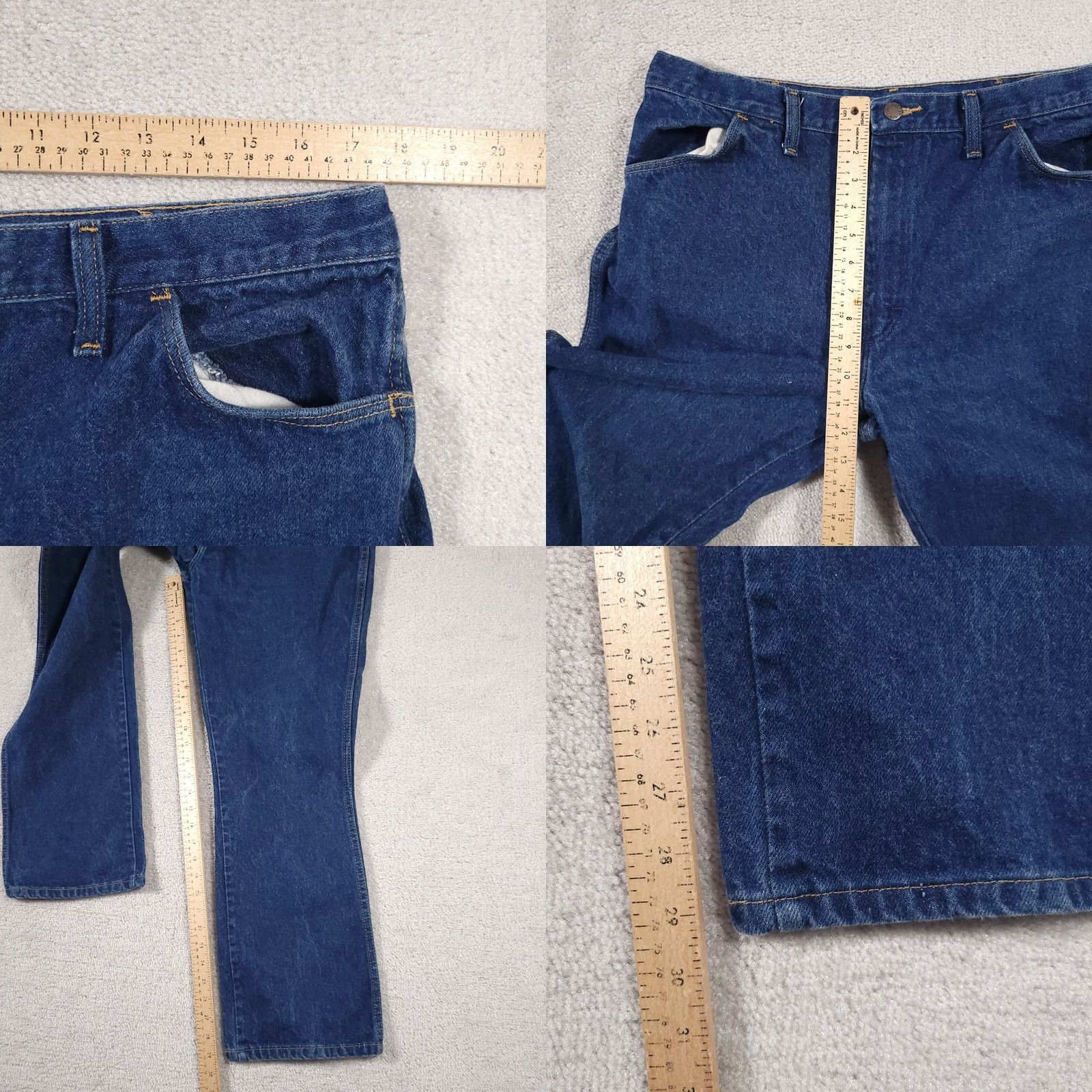 Denime VINTAGE Rustler Mens Blue Denim Jeans Cowboy Cut 87620NY 38x30 Actual 35x29 Jeans Cowboy Bootcut 5-Pocket Mens US Theme USA Regular Size Size US 38 / EU 54 - 8 Thumbnail