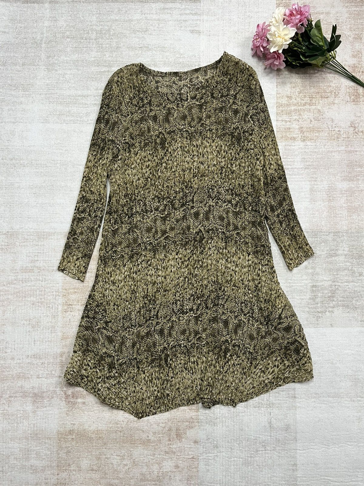 Other Pleatsme Vintage Abstract Longline Top Size L / US 10 / IT 46 - 8 Thumbnail