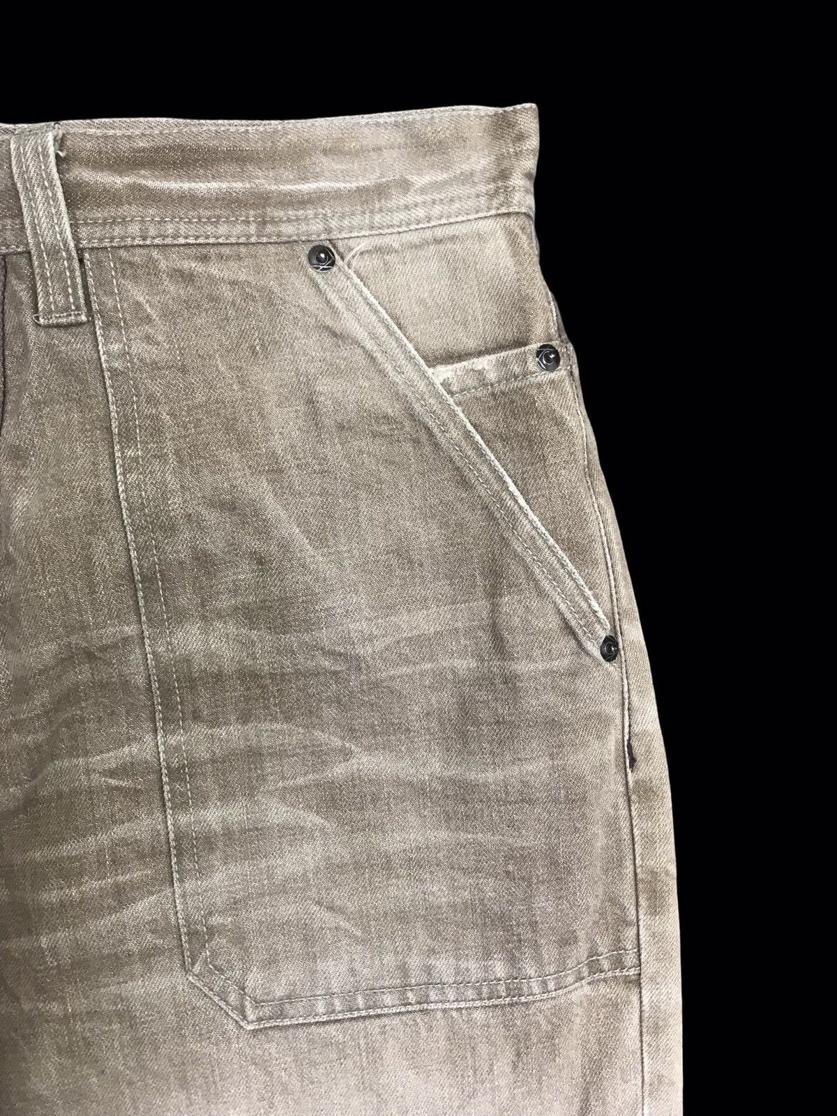 Japanese Brand 💥DENIM ART💥Archival Kelen Patchwork Wide Baker Denim F254 Size US 32 / EU 48 - 12 Thumbnail