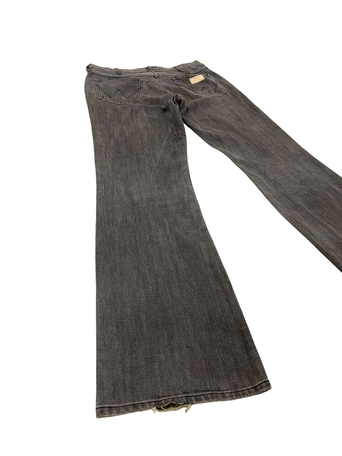 Japanese Brand Flare Jeans Wrangler Japan Faded Distress Boot Cut 8🟦9 Size US 34 / EU 50 - 11 Thumbnail