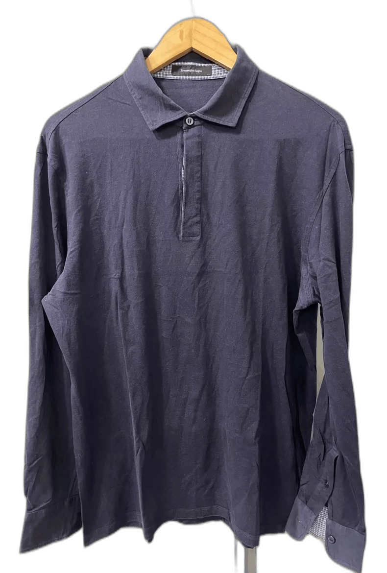 Ermenegildo Zegna Ermenegildo Zegna Long Sleeve Polo Shirt Size US L / EU 52-54 / 3 - 1 Thumbnail