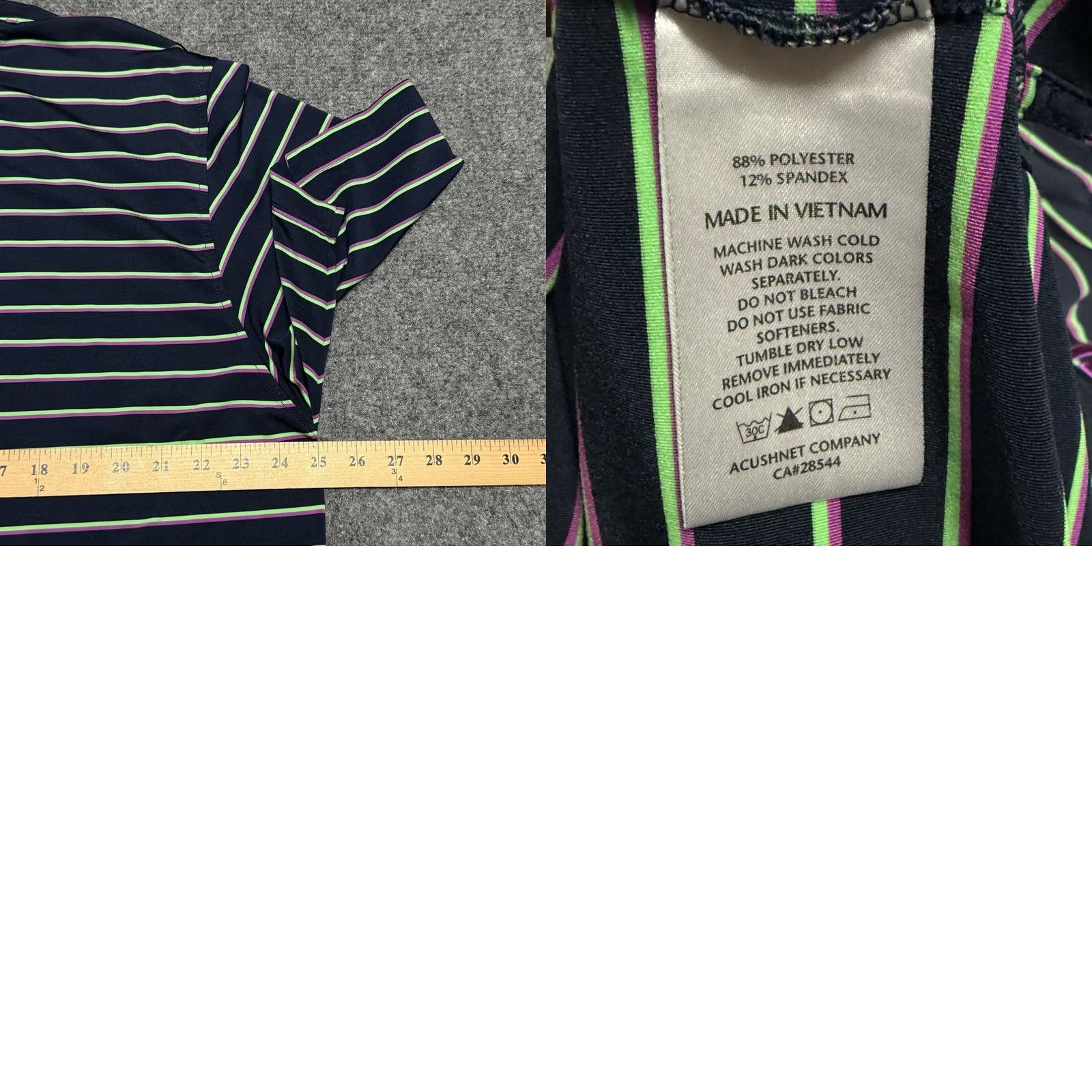 Footjoy FootJoy Polo Shirt Mens L Blue Striped Florida Golf Club Logo Short Sleeve Moisture Wicking Regular Fit Polo Shirt MensSize L Florida Logo Golf Size US L / EU 52-54 / 3 - 8 Thumbnail