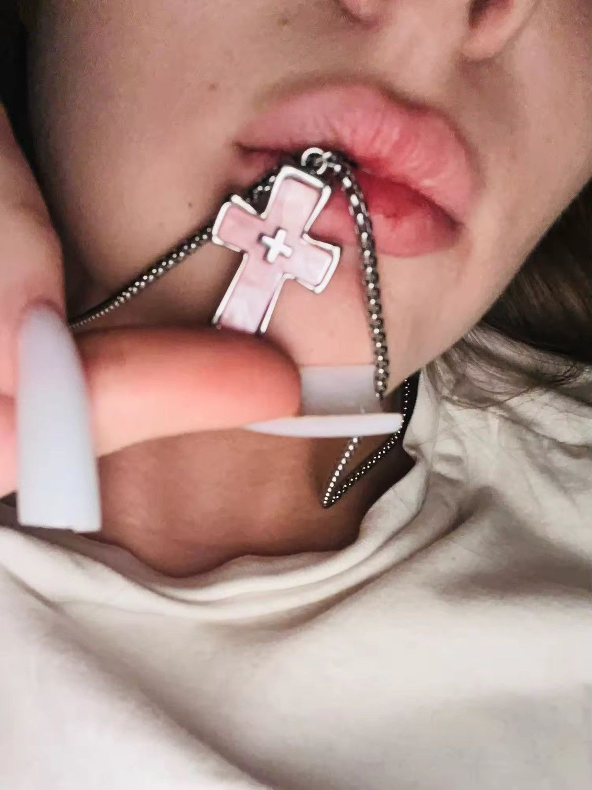 Jewelry Pink Cross Gothic Chain Size ONE SIZE - 5 Thumbnail