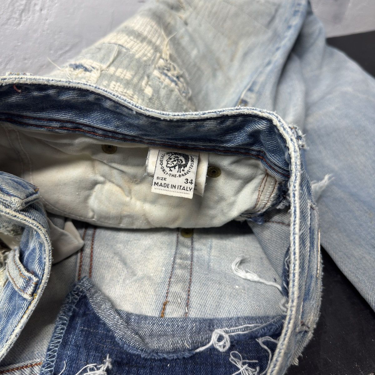 Diesel Diesel Thrashed Faded Distressed Repaired Jeans ERD Grunge Size US 34 / EU 50 - 12 Thumbnail