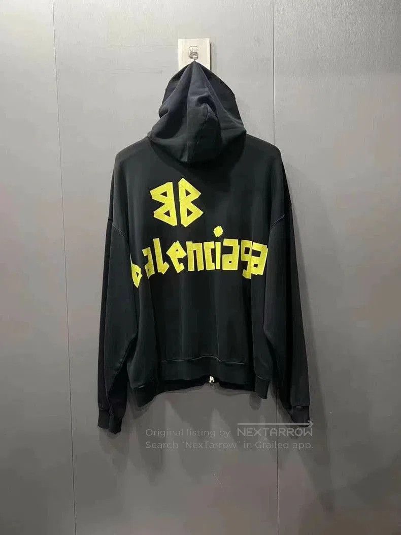 Balenciaga Balenciaga tape Logo zipper destroys hoodie. Size US S / EU 44-46 / 1 - 4 Thumbnail