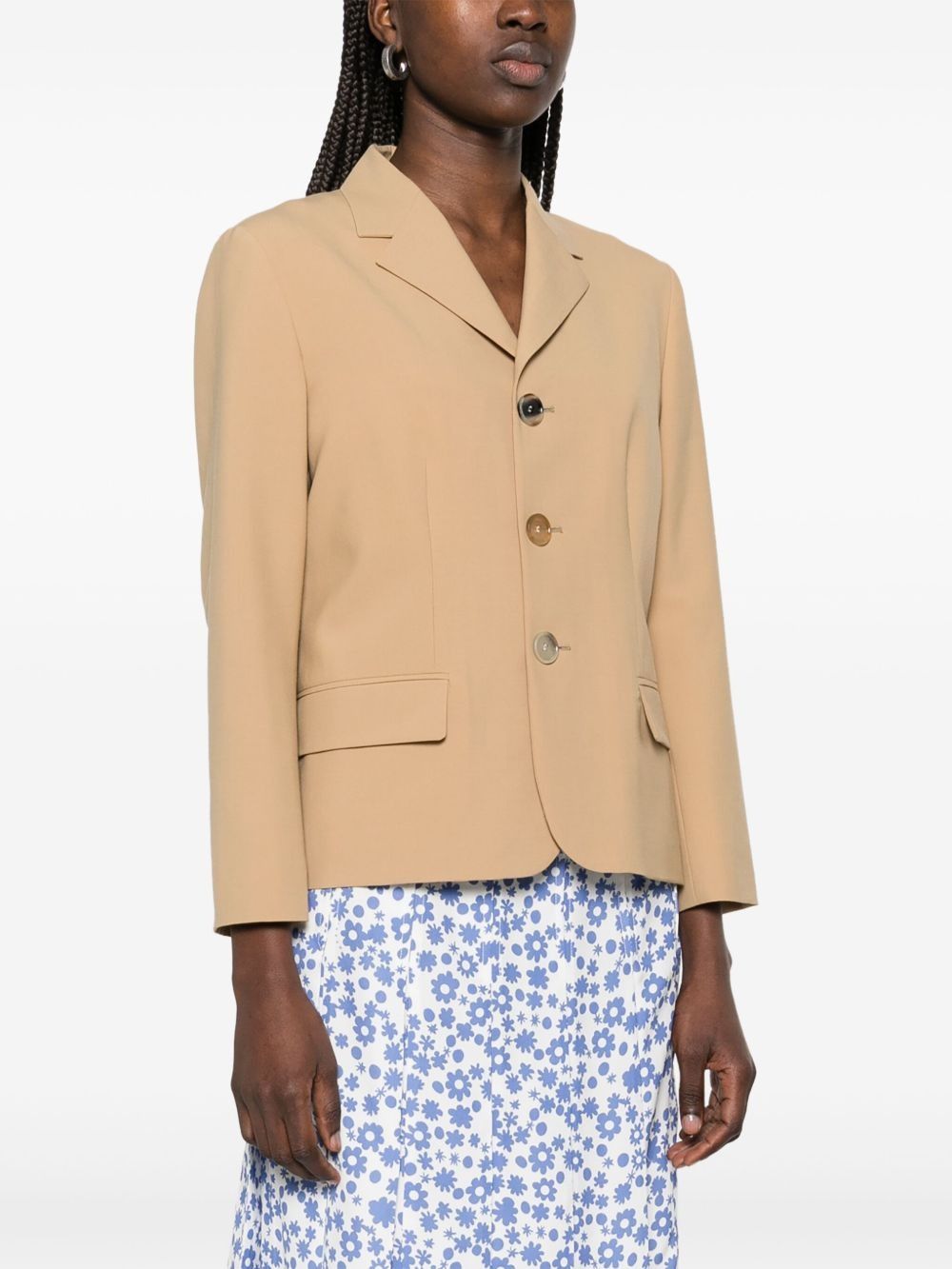 Marni o1f1d3z0525 Single-Breasted Blazer in Beige Size US M / EU 48-50 / 2 - 3 Thumbnail