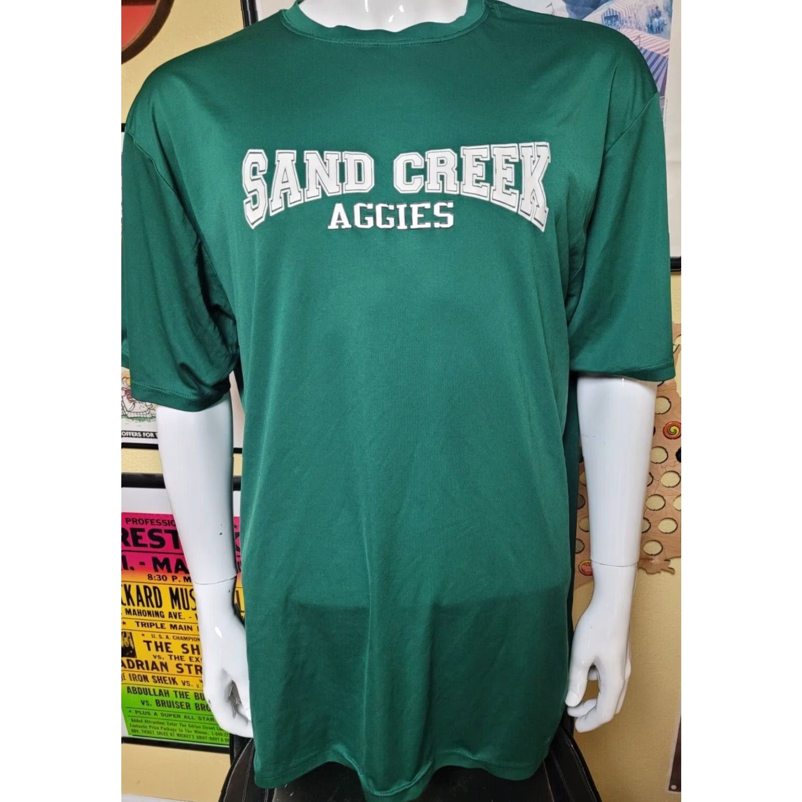 Madison A4 Sand Creek Aggies High School Performance Athletic T Shirt Madison MI 2XL XXL Green Mens Size US XXL / EU 58 / 5 - 2 Thumbnail