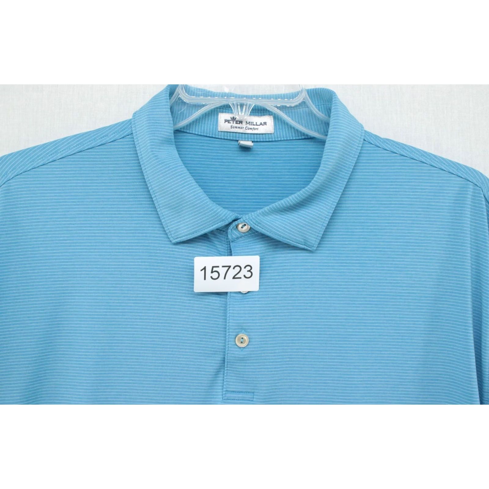 Peter Millar Peter Millar Summer Comfort Polo Shirt Mens XXL Blue Striped Performance Stretch Polo Size US XXL / EU 58 / 5 - 8 Thumbnail