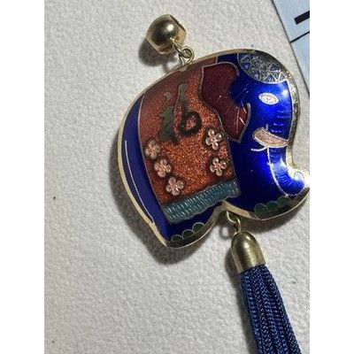 The Unbranded Brand A66 Vintage Cloisonne Pendant Retro Double Sided Elephant Wi Size ONE SIZE - 6 Thumbnail