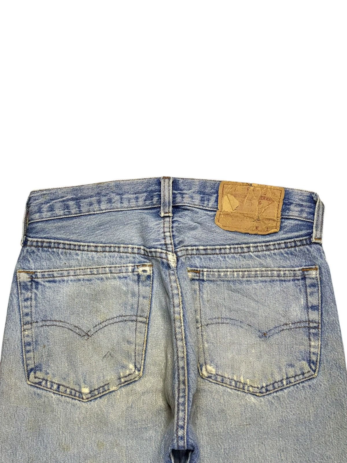 Levi's × Levi's Vintage Clothing Vintage 80s Levis 501 Mud Wash Distressed Jeans Size US 27 - 8 Thumbnail