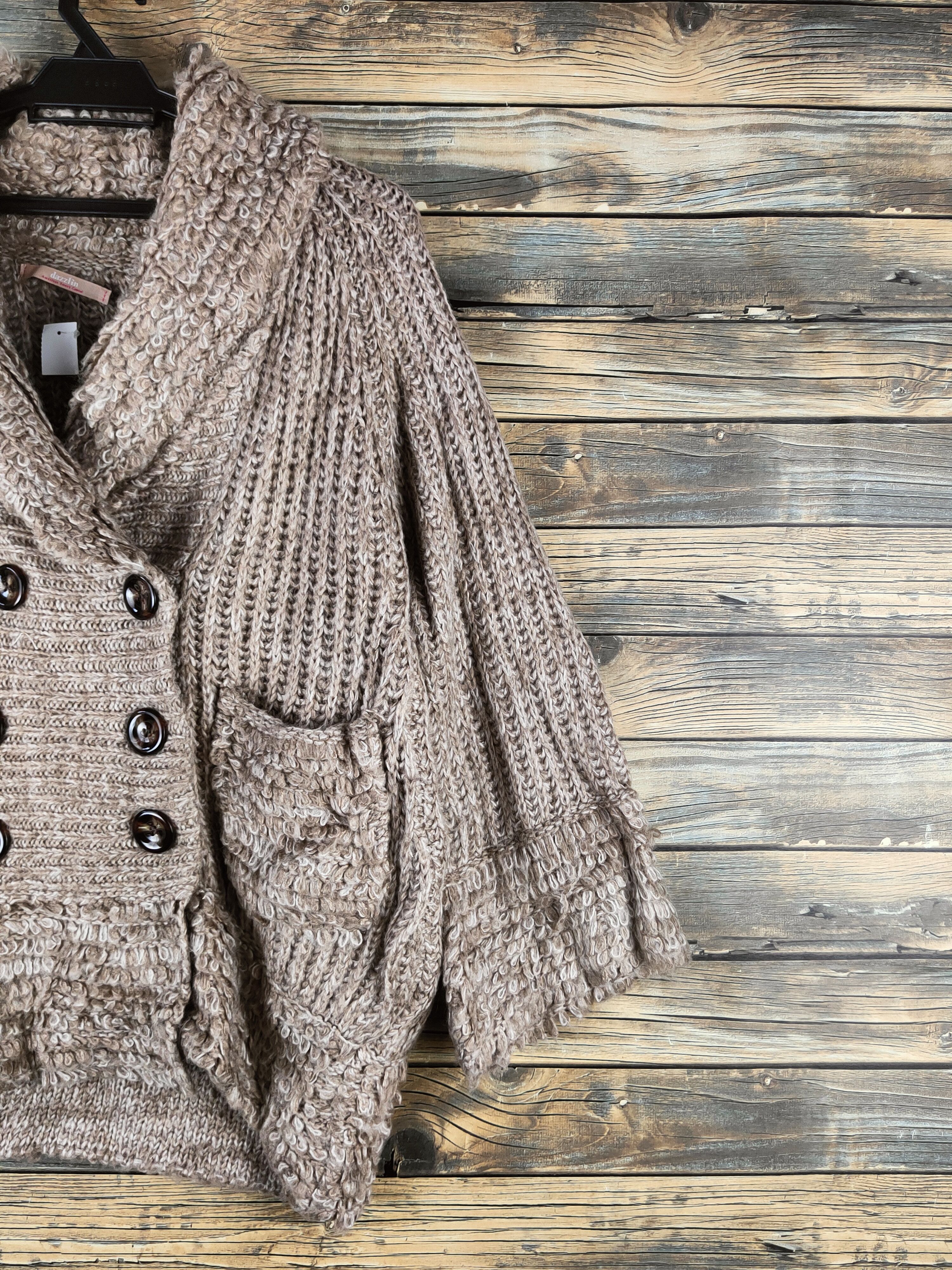 Japanese Brand DL Dazzlin Light Brown Knitwear Sweaters#46-604 Size L / US 10 / IT 46 - 5 Thumbnail