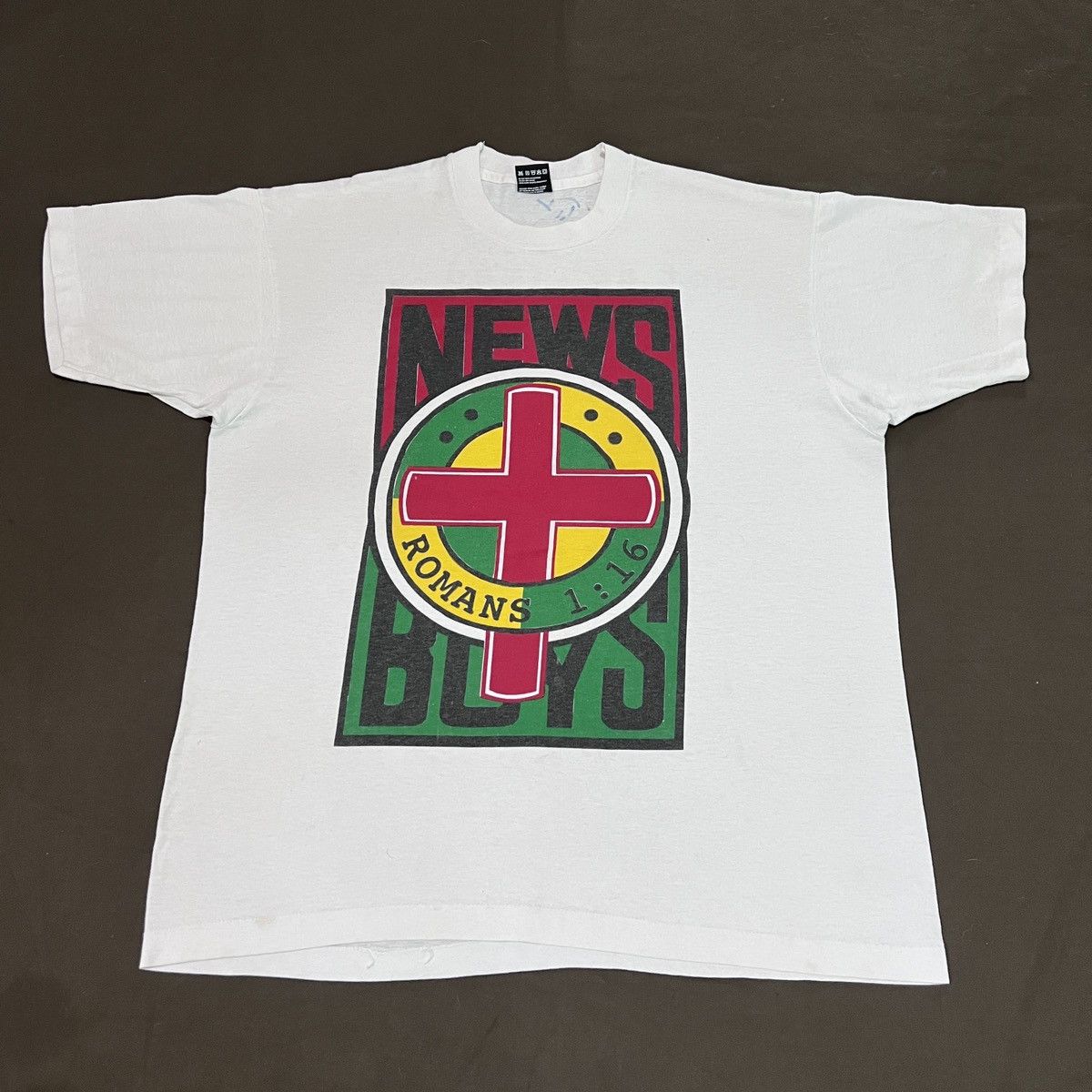 Band Tees Rare 90s Newsboys band Christian rock XL signature God Jesus Size US XL / EU 56 / 4 - 1 Thumbnail