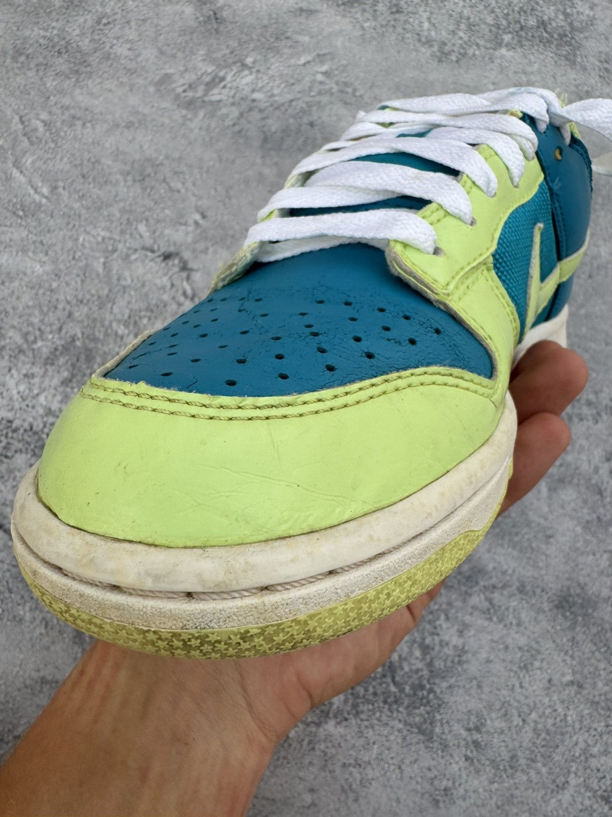 Nike × Vintage Sneakers Nike Dunk Low Turquoise Lime 2008 Size US 8.5 / IT 38.5 - 6 Thumbnail