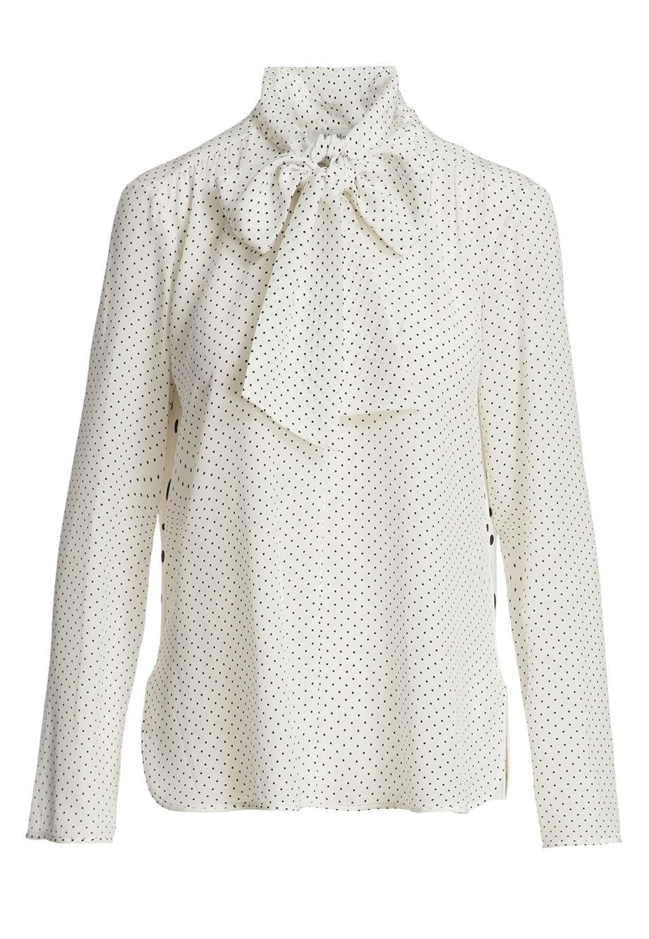 Max Mara Max Mara Luxury Polka Dot Viscose Classic Blouse Shirt Size M / US 6-8 / IT 42-44 - 2 Thumbnail