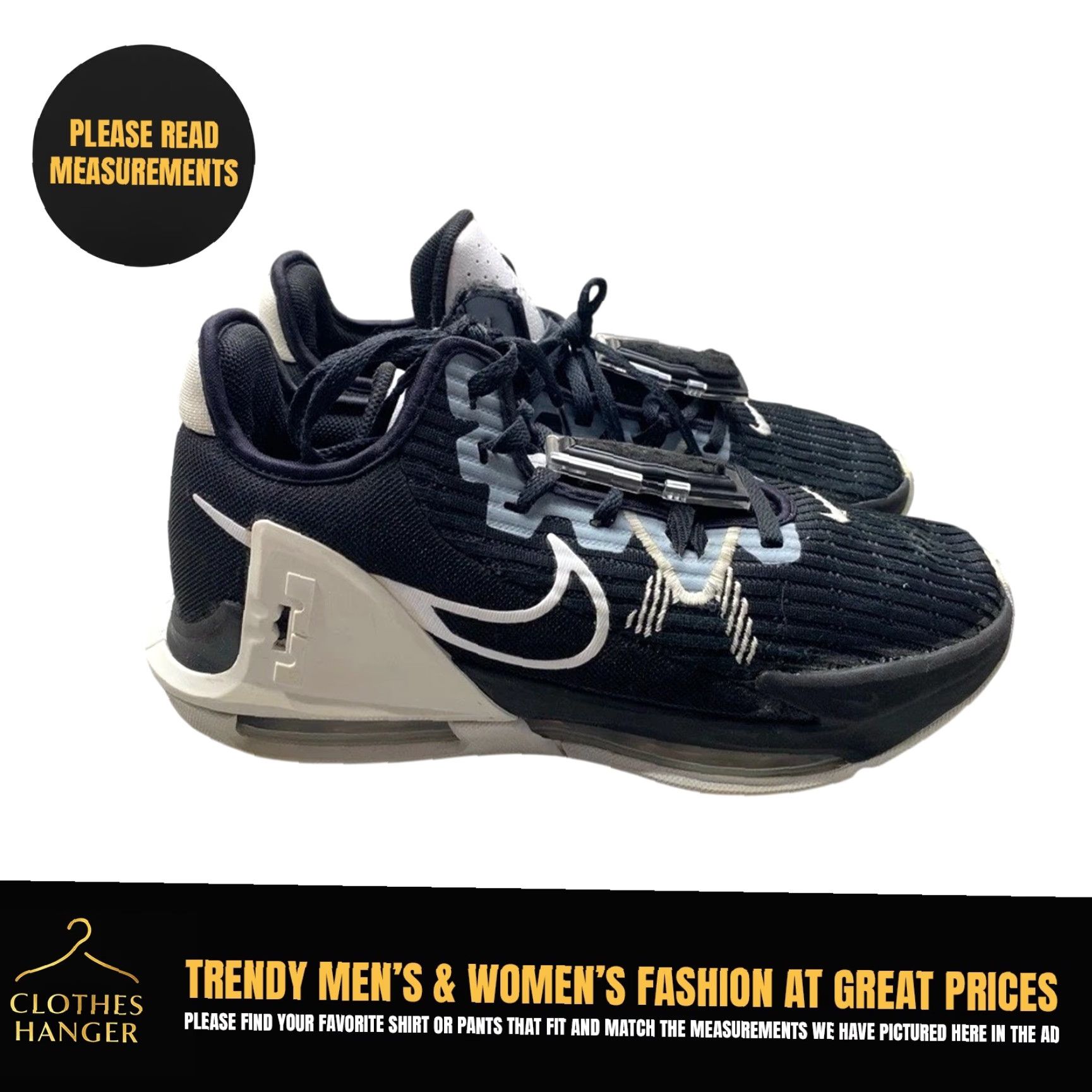 Nike Nike LeBron James Witness V6 HO21 DO9843-002 Mens Sz 10.5 Black White Nike LeBron Witness V6 Shoe Mens Sz 10.5 Black White DO9843-002 Size US 11 / EU 44 - 2 Thumbnail