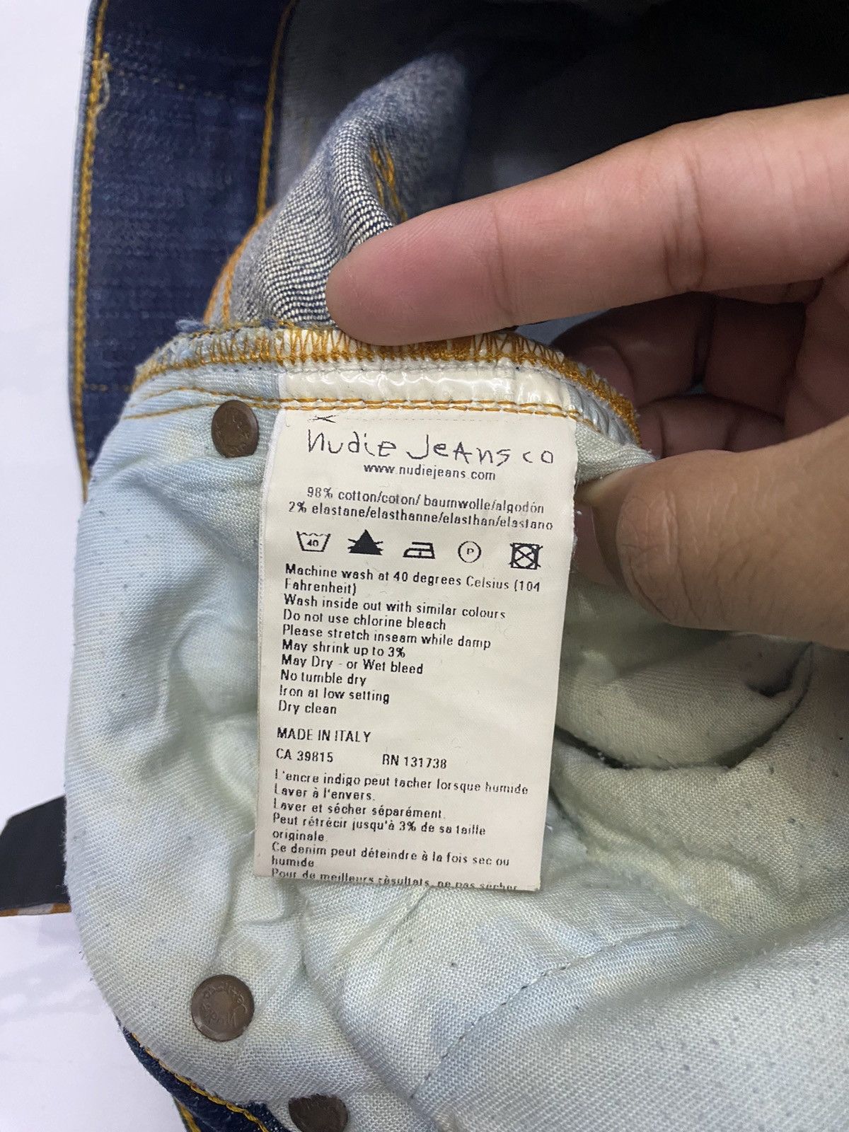 Nudie Jeans NUDIE JEANS DISTRESSED DENIM SLIM SKINNY FIT JEANS Size US 31 - 11 Thumbnail