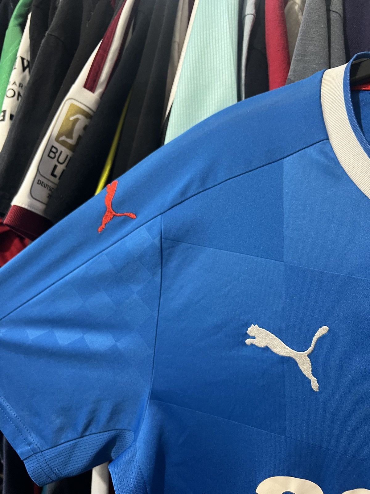 Puma × Vintage 2016/2018 PUMA GLASGOW RANGERS HOME FOOTBALL SHIRT SIZE L Size US L / EU 52-54 / 3 - 2 Thumbnail