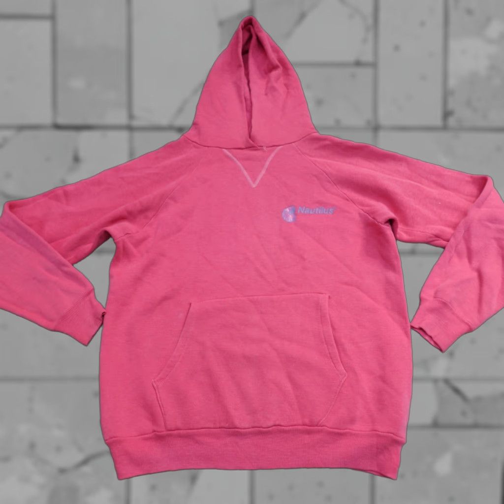 Pinko VINTAGE Nautilus Sweater Pink Small Raglan Hoodie Shirt Mens Small Pink Raglan Hoodie Pullover Hooded Cotton Knit Size US S / EU 44-46 / 1 - 1 Thumbnail