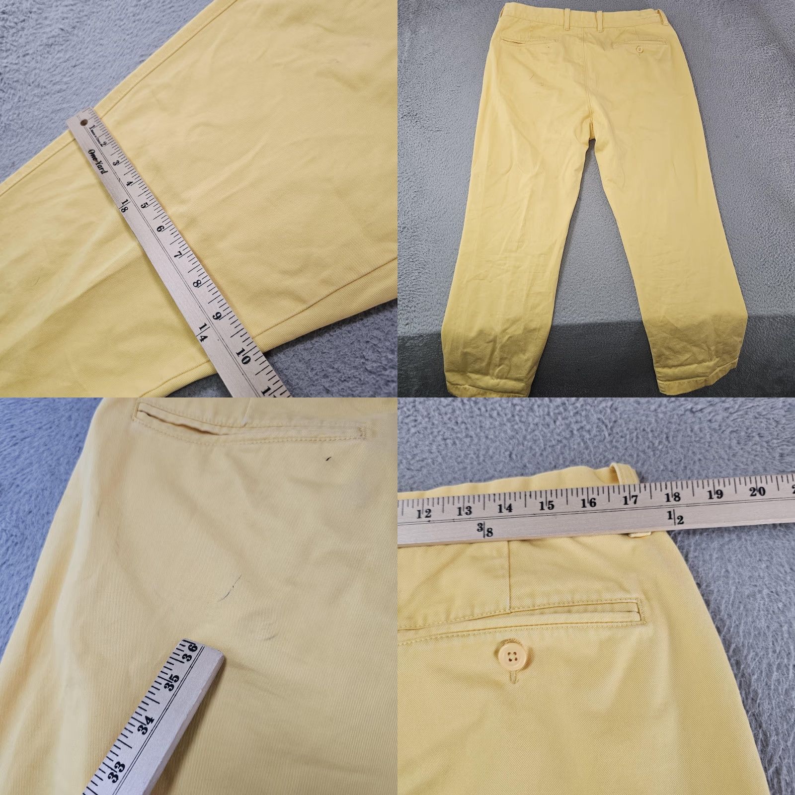 J.Crew J.Crew Chino Pants Mens 34X28 Yellow Cotton Classic Straight Flat Front Casual Shirt Pants? Size US 34 / EU 50 - 8 Thumbnail