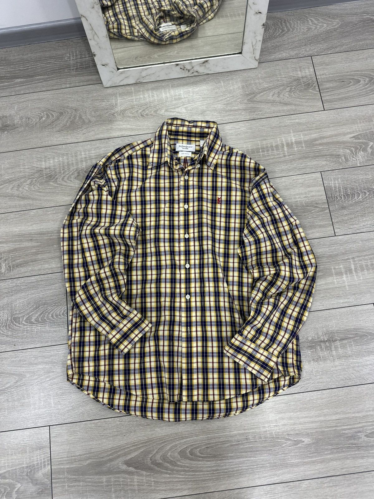 Yves Saint Laurent Yves Saint Laurent Vintage Stripped Shirt YSL Size US L / EU 52-54 / 3 - 1 Thumbnail