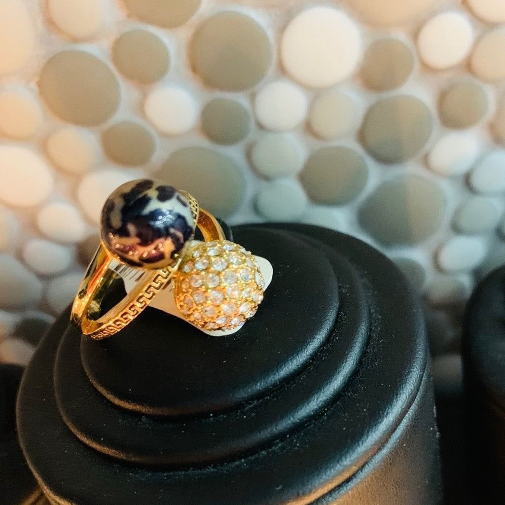 Other Sterling Silver Gold Plated Ring size 7.5 Size ONE SIZE - 2 Thumbnail