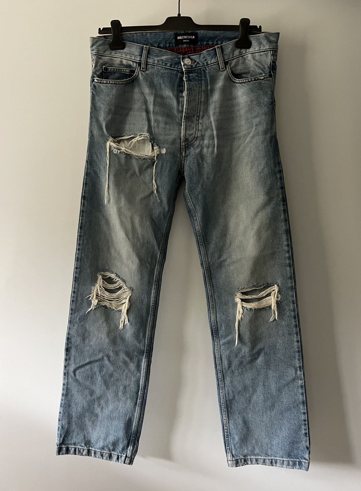 Balenciaga Balenciaga Ripped Distressed Jeans with Boxers Size US 31 - 3 Thumbnail