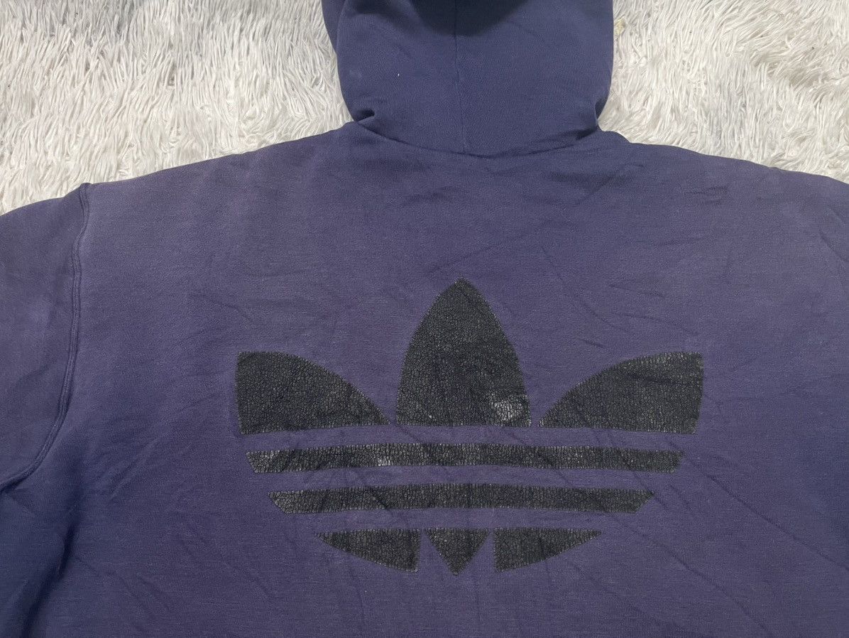 Adidas 90s ADIDAS HOODIE ZIPPER UP RARE DESIGN DISTRESSED Size US XL / EU 56 / 4 - 23 Thumbnail