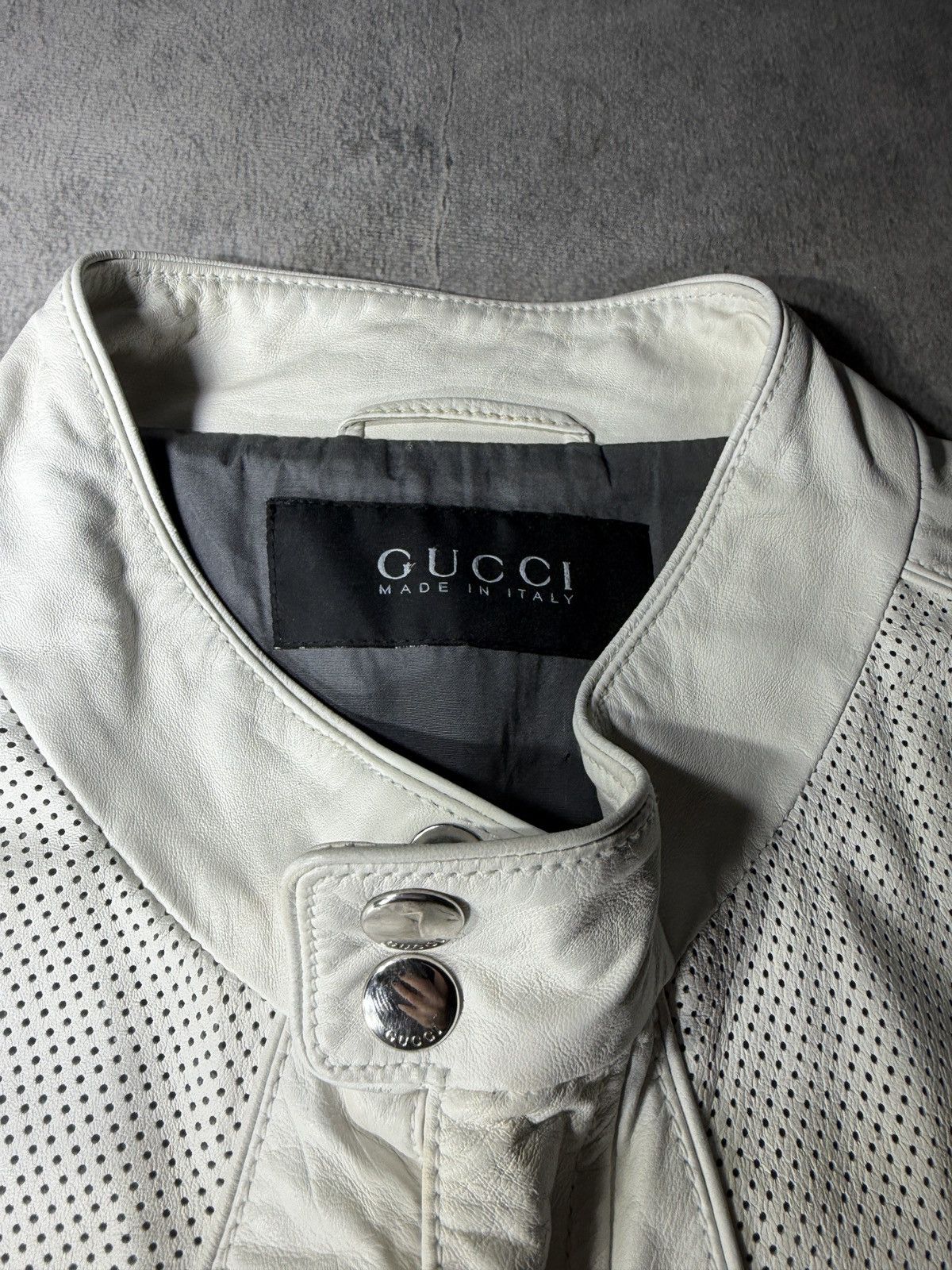 Gucci Gucci 2010 Nappa Leather Panelled Biker Jacket - IT54 Size US L / EU 52-54 / 3 - 4 Thumbnail